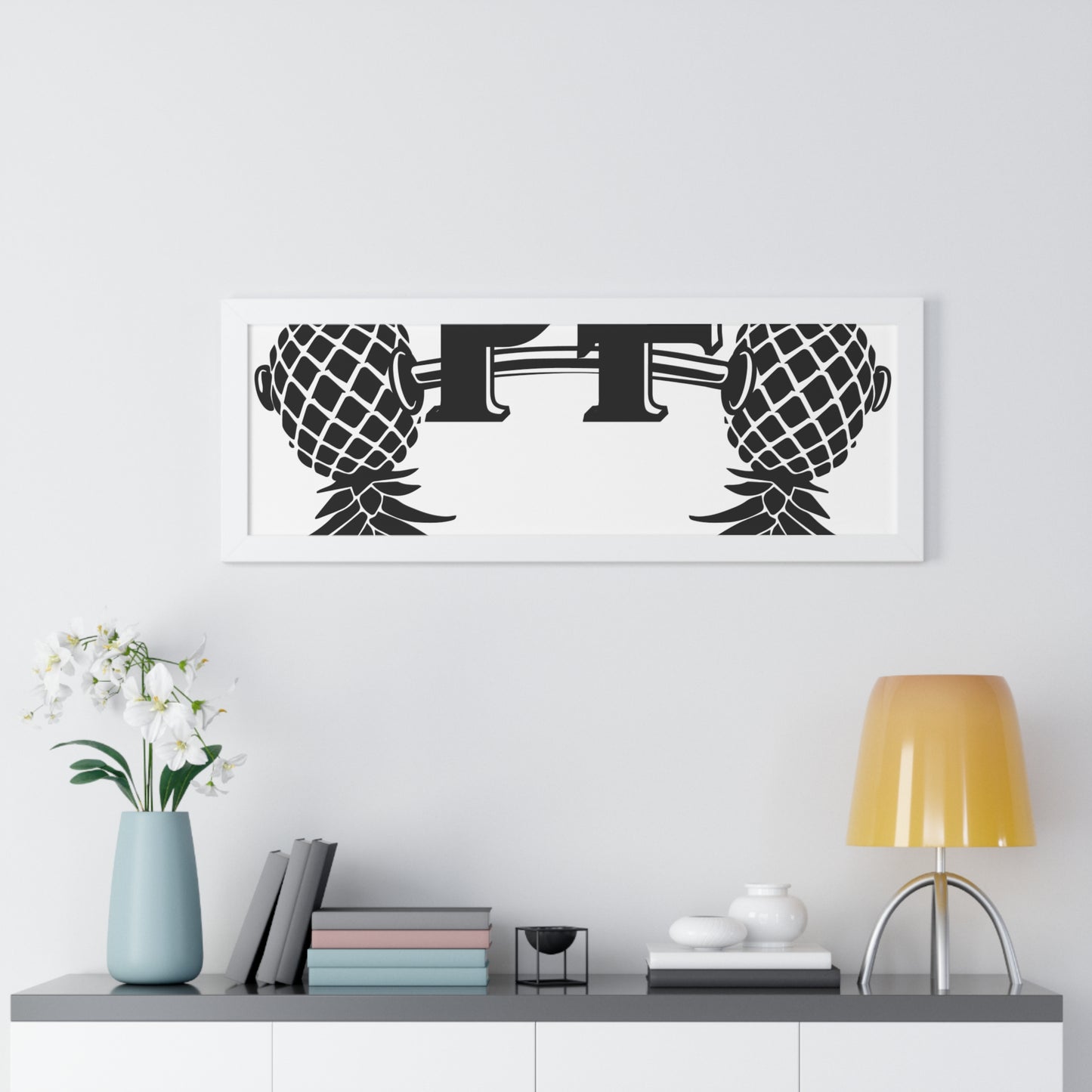 Pineapple Fitness Home Gym Framed Horizontal Poster