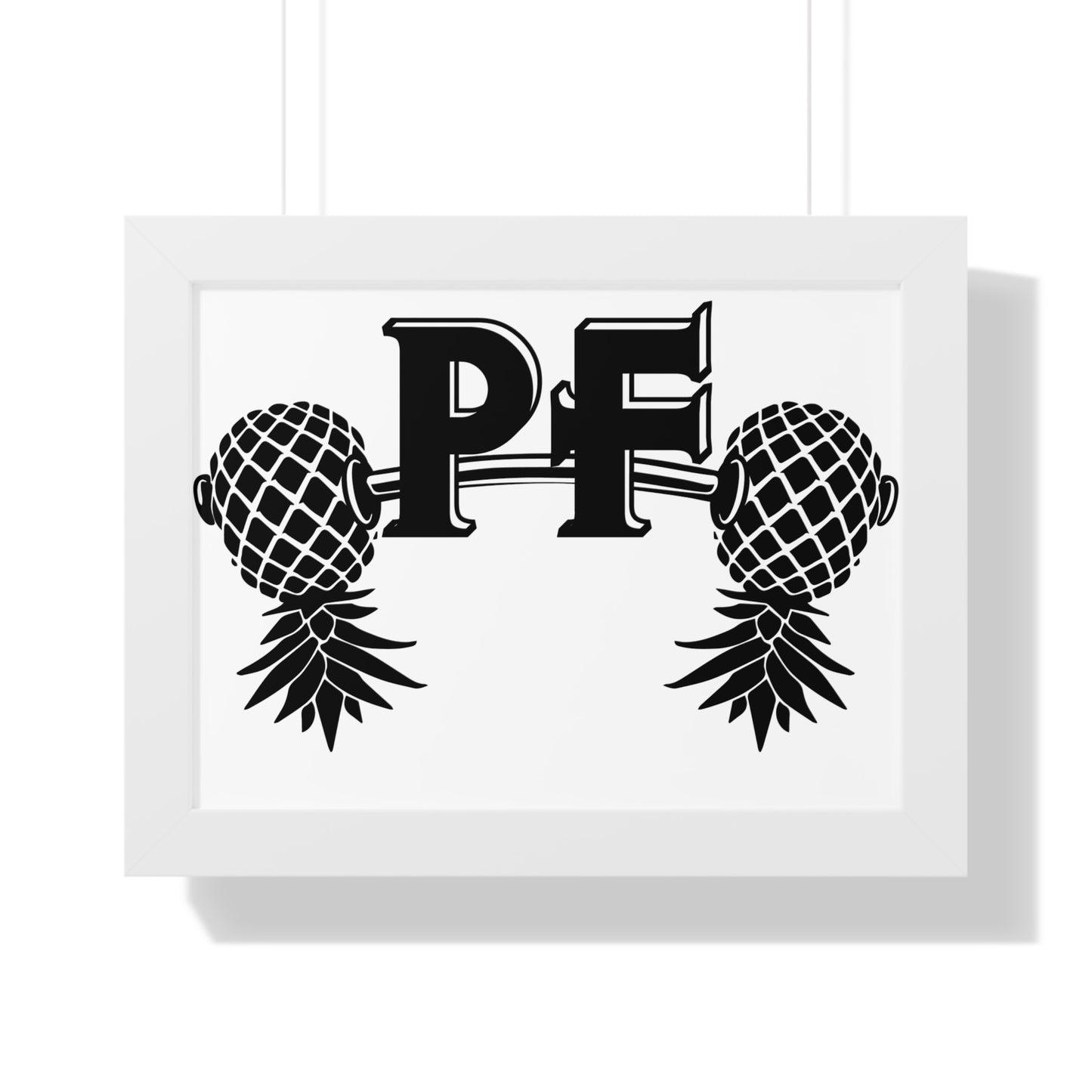 Pineapple Fitness Home Gym Framed Horizontal Poster