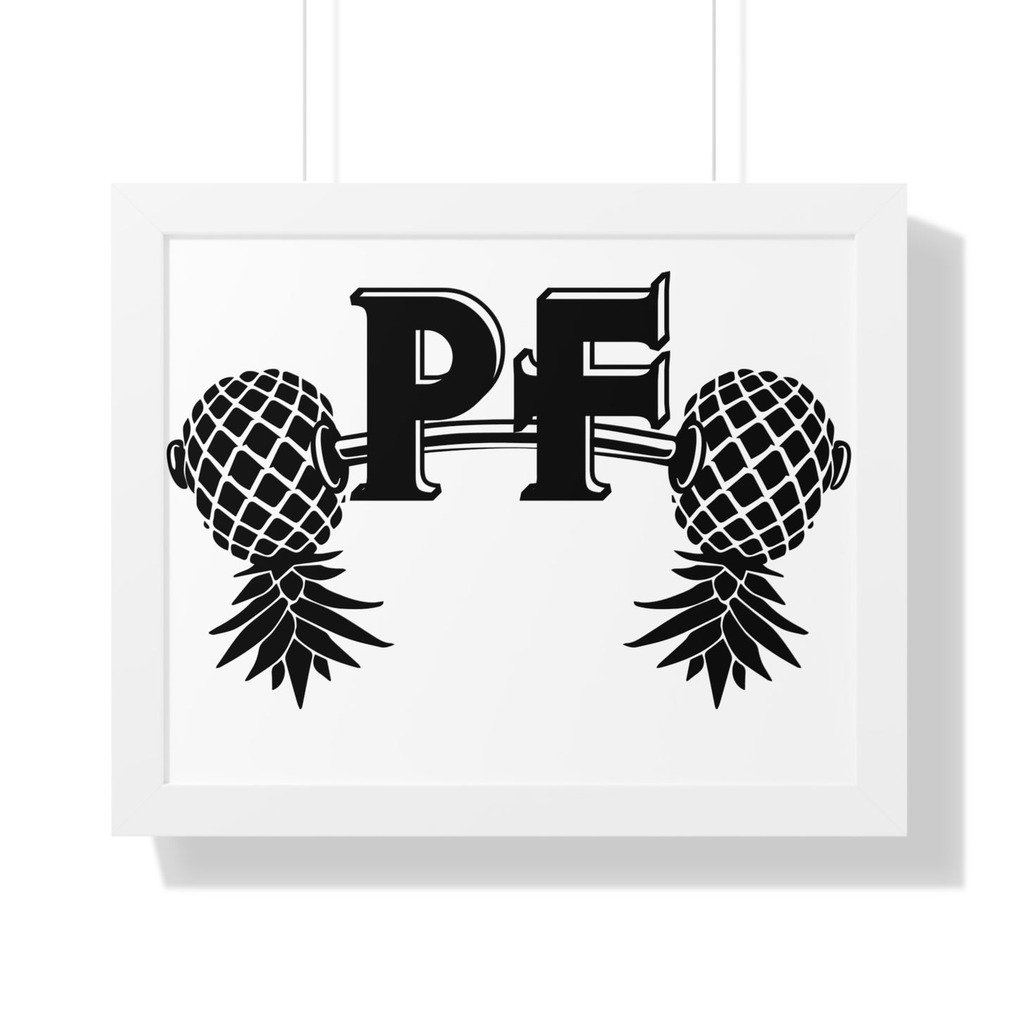 Pineapple Fitness Home Gym Framed Horizontal Poster