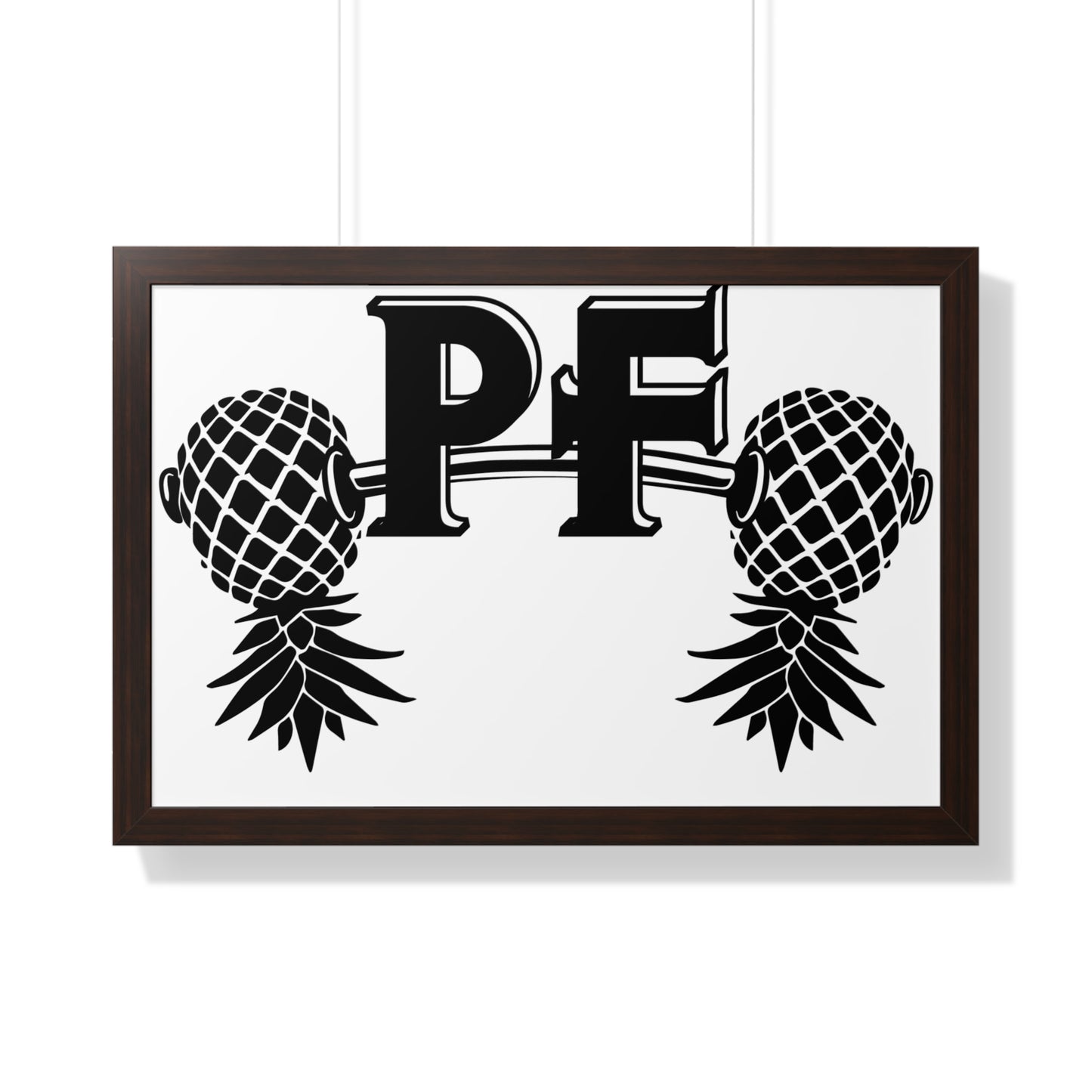 Pineapple Fitness Home Gym Framed Horizontal Poster