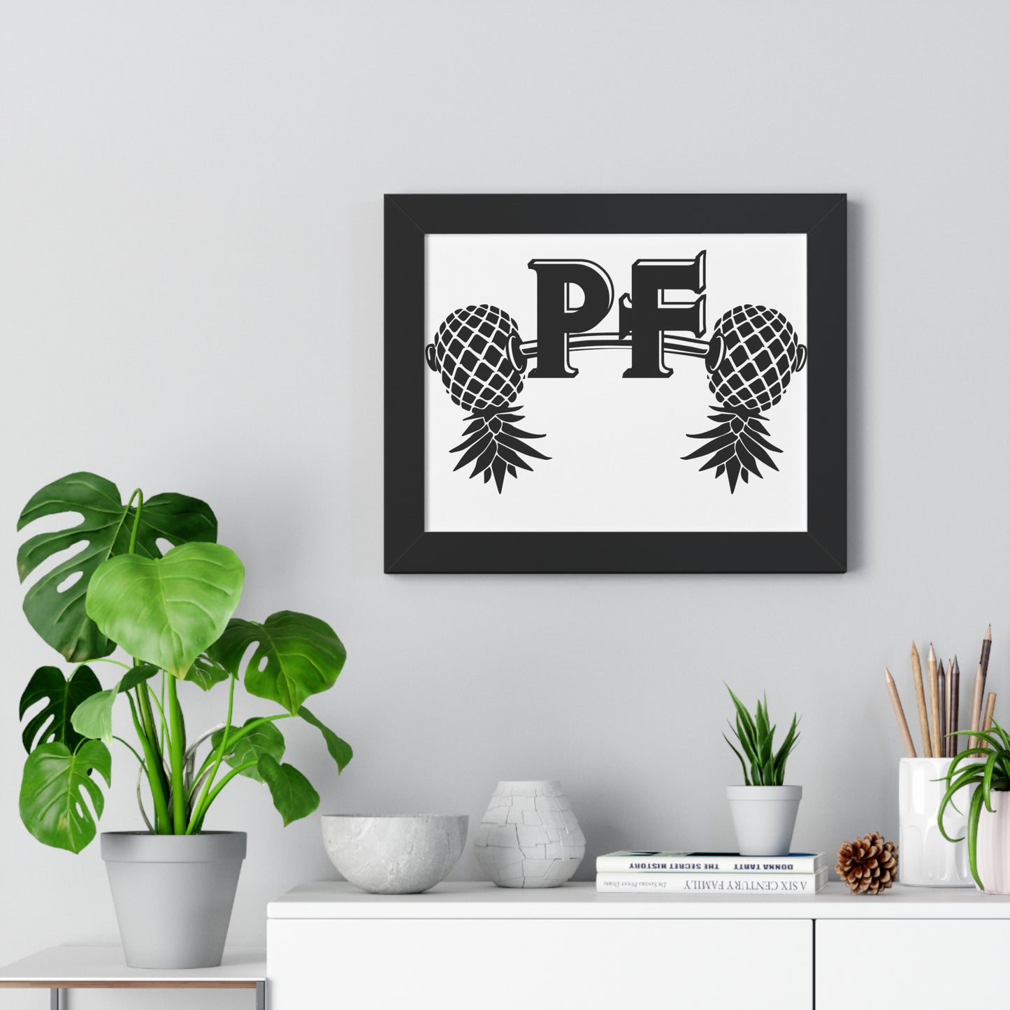 Pineapple Fitness Home Gym Framed Horizontal Poster