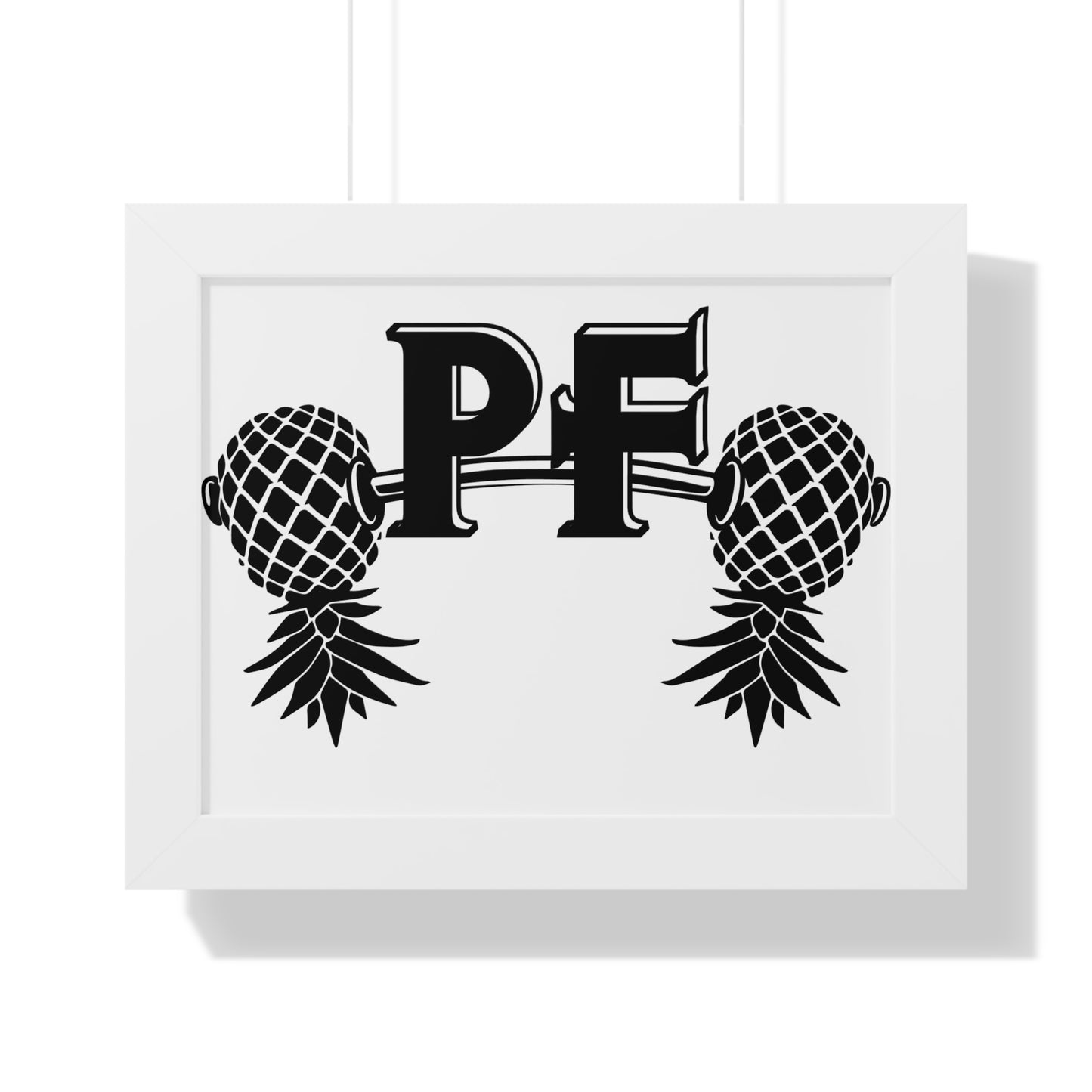 Pineapple Fitness Home Gym Framed Horizontal Poster