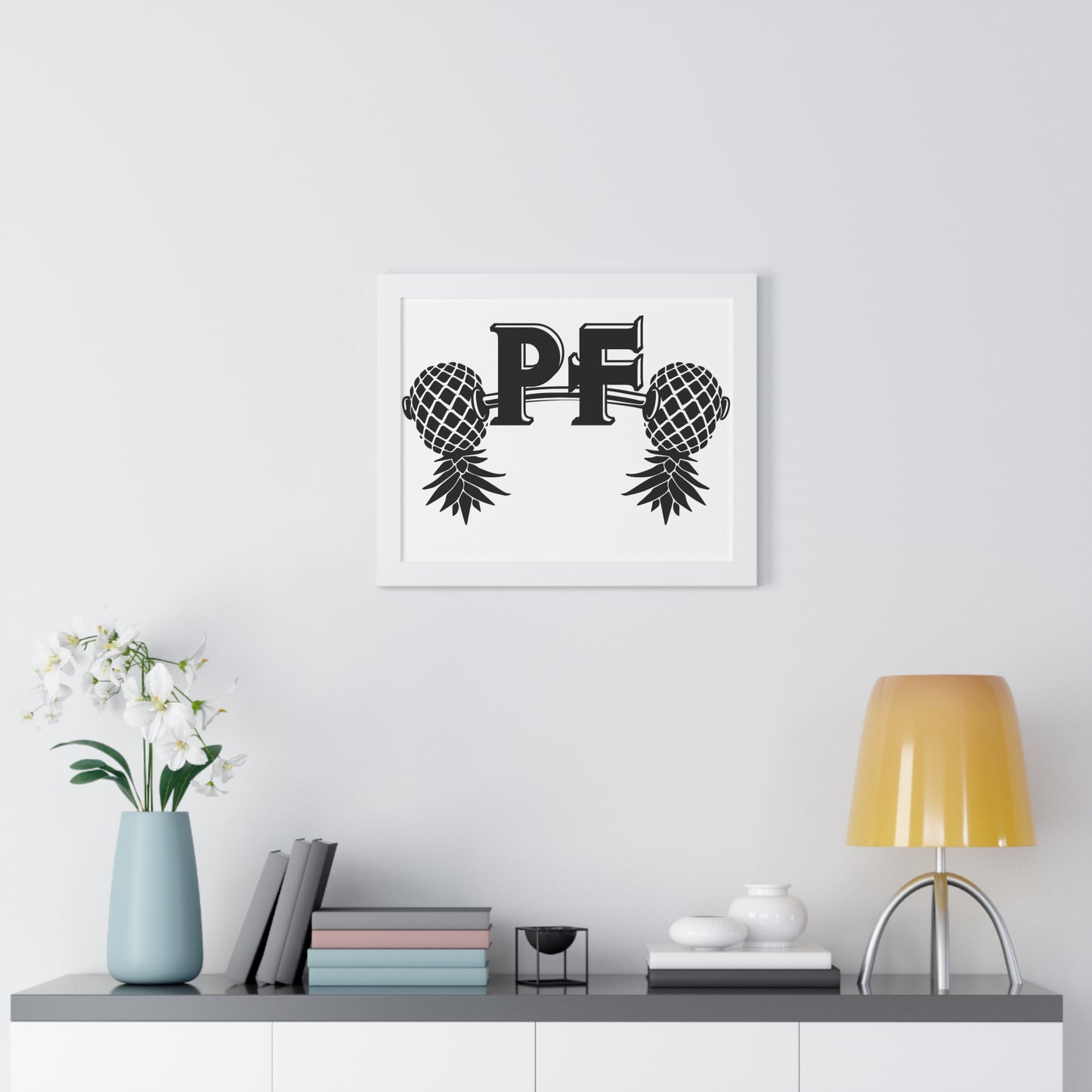 Pineapple Fitness Home Gym Framed Horizontal Poster