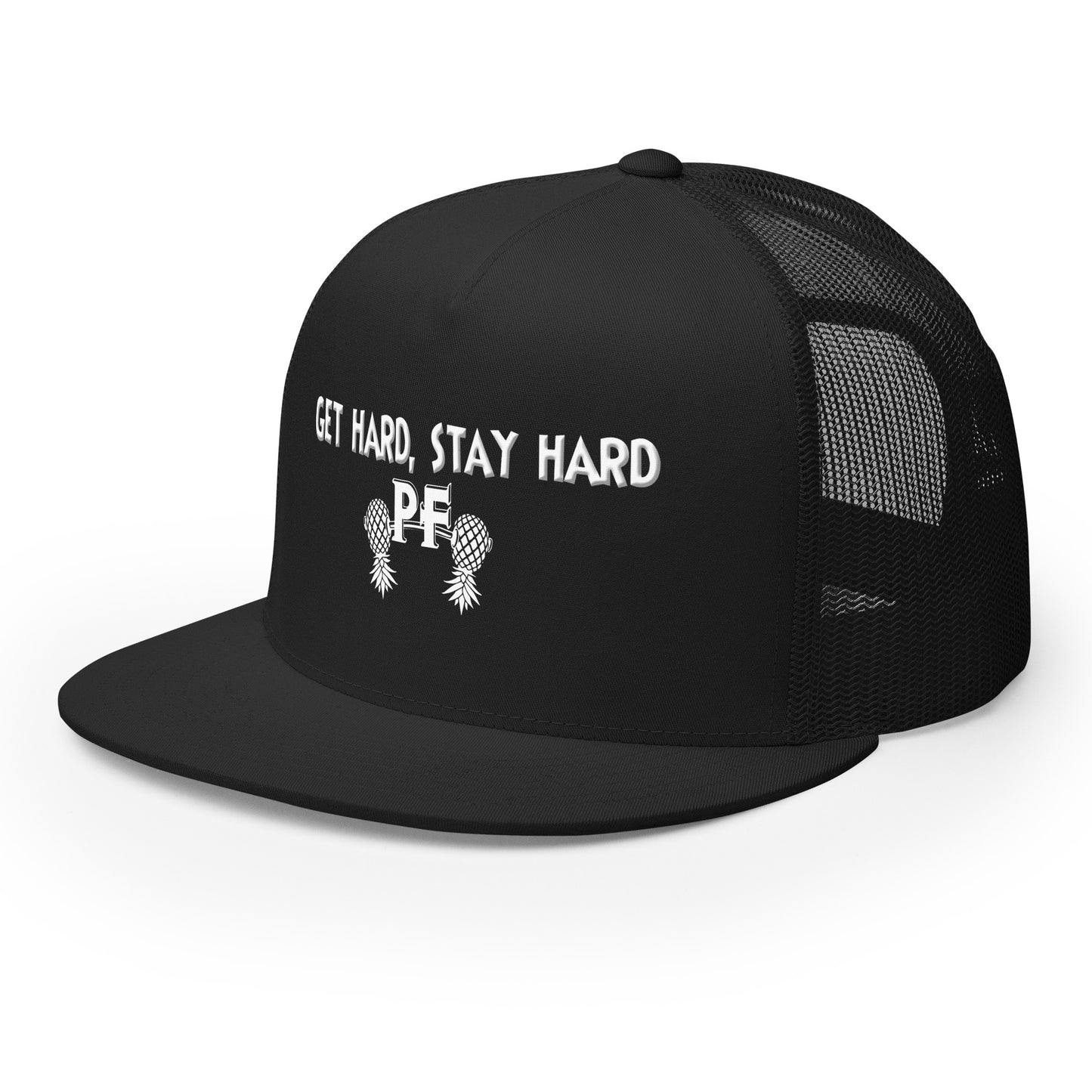 Get Hard, Stay Hard PF Snapback Hat | Pineapple Fitness Lifestyle Headwear by DK Apparel – DK Apparel lifestyle clothing