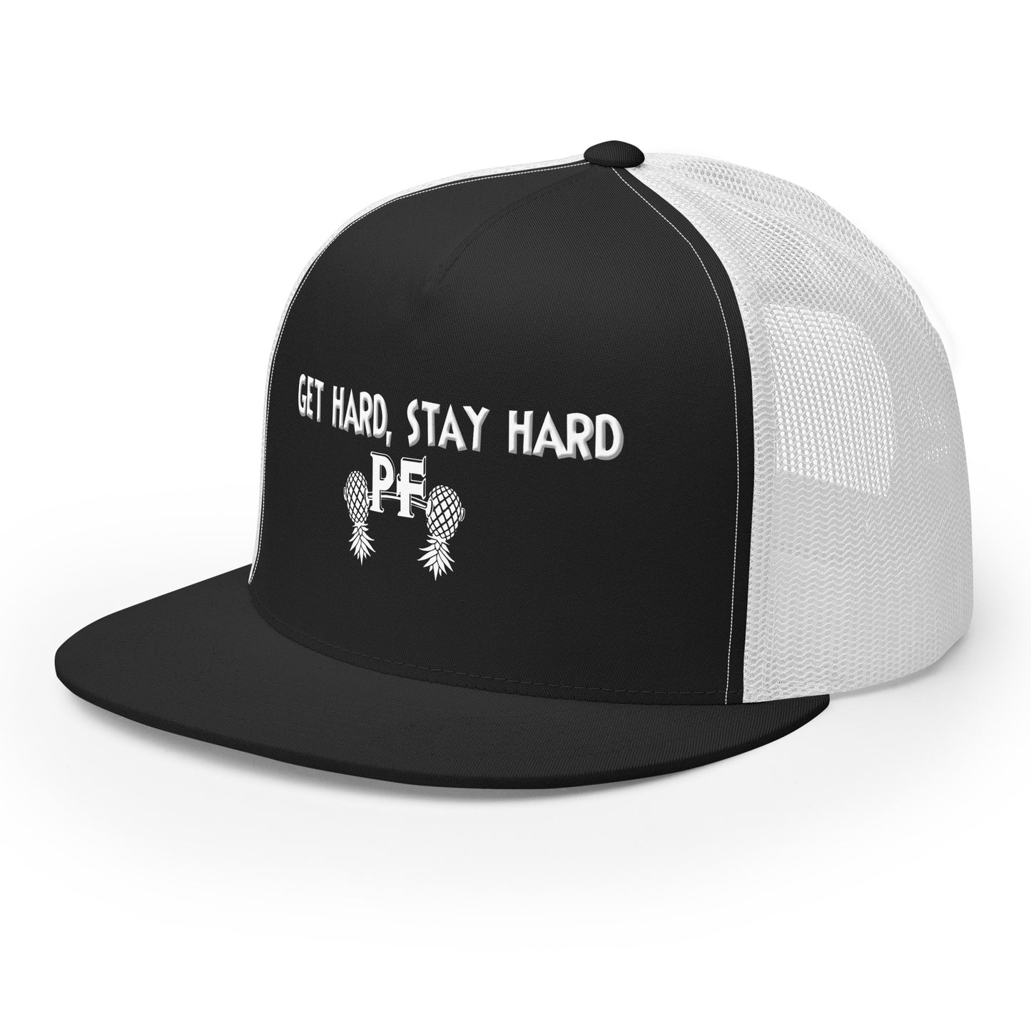 Get Hard, Stay Hard PF Snapback Hat | Pineapple Fitness Lifestyle Headwear by DK Apparel – DK Apparel lifestyle clothing