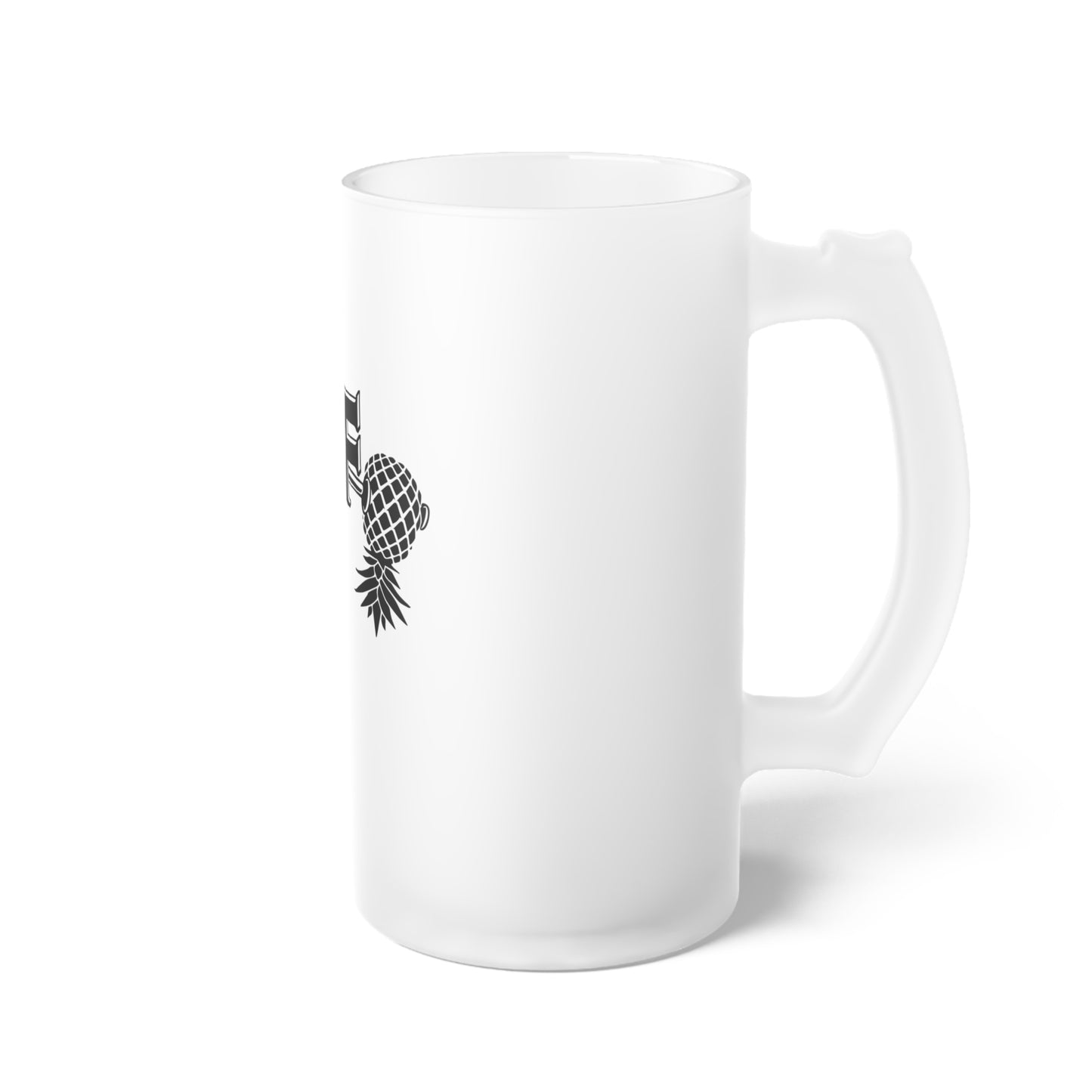 Pineapple Fitness Frosted Glass Beer Mug