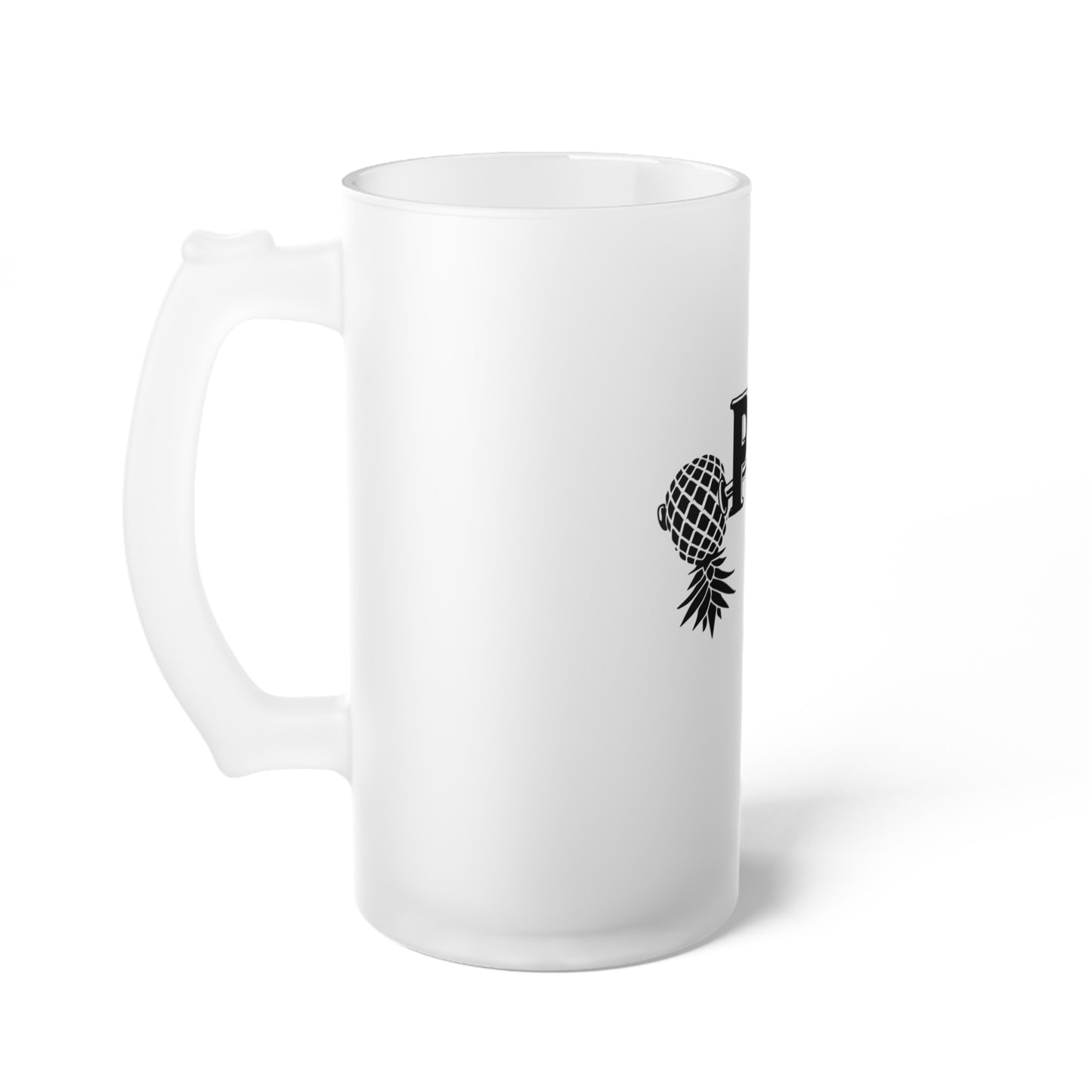 Pineapple Fitness Frosted Glass Beer Mug
