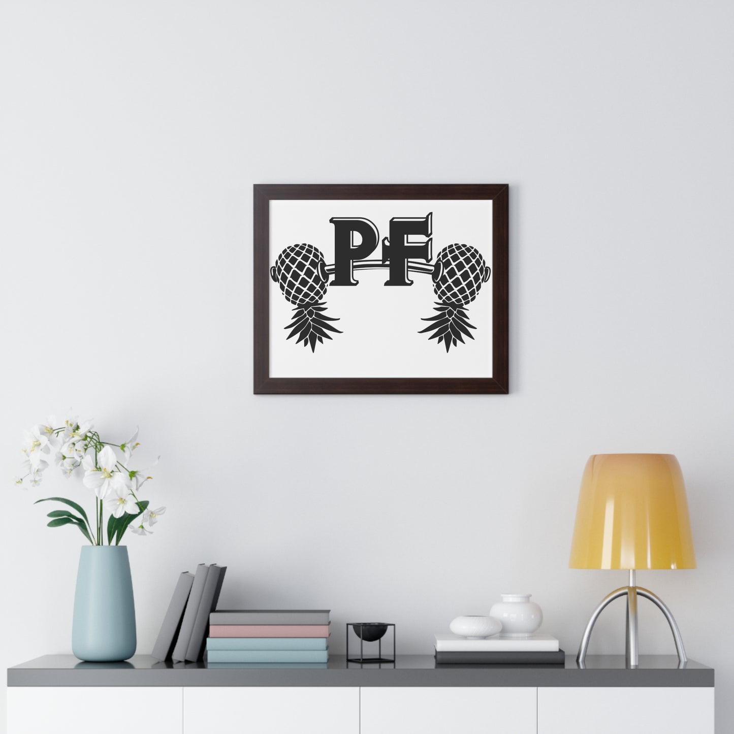 Pineapple Fitness Home Gym Framed Horizontal Poster