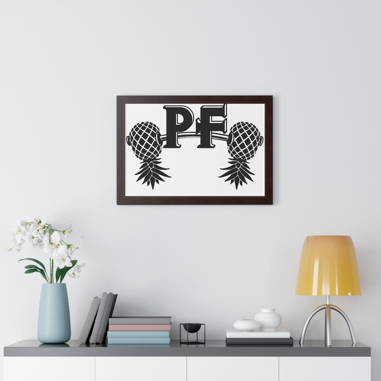 Pineapple Fitness Home Gym Framed Horizontal Poster