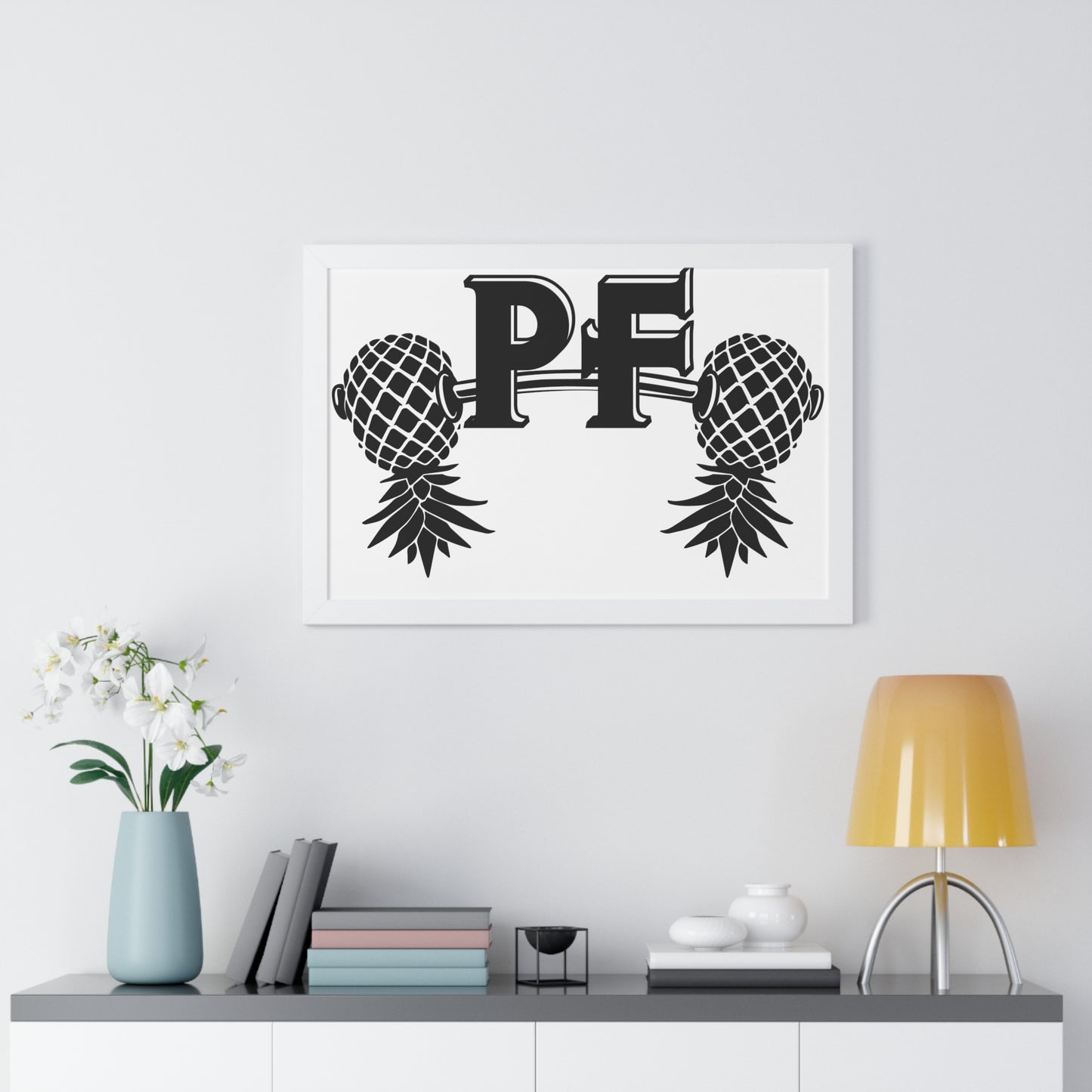 Pineapple Fitness Home Gym Framed Horizontal Poster