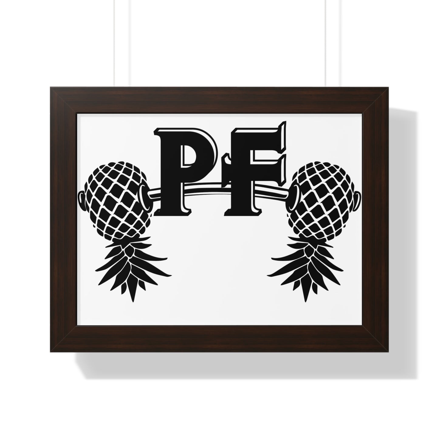 Pineapple Fitness Home Gym Framed Horizontal Poster