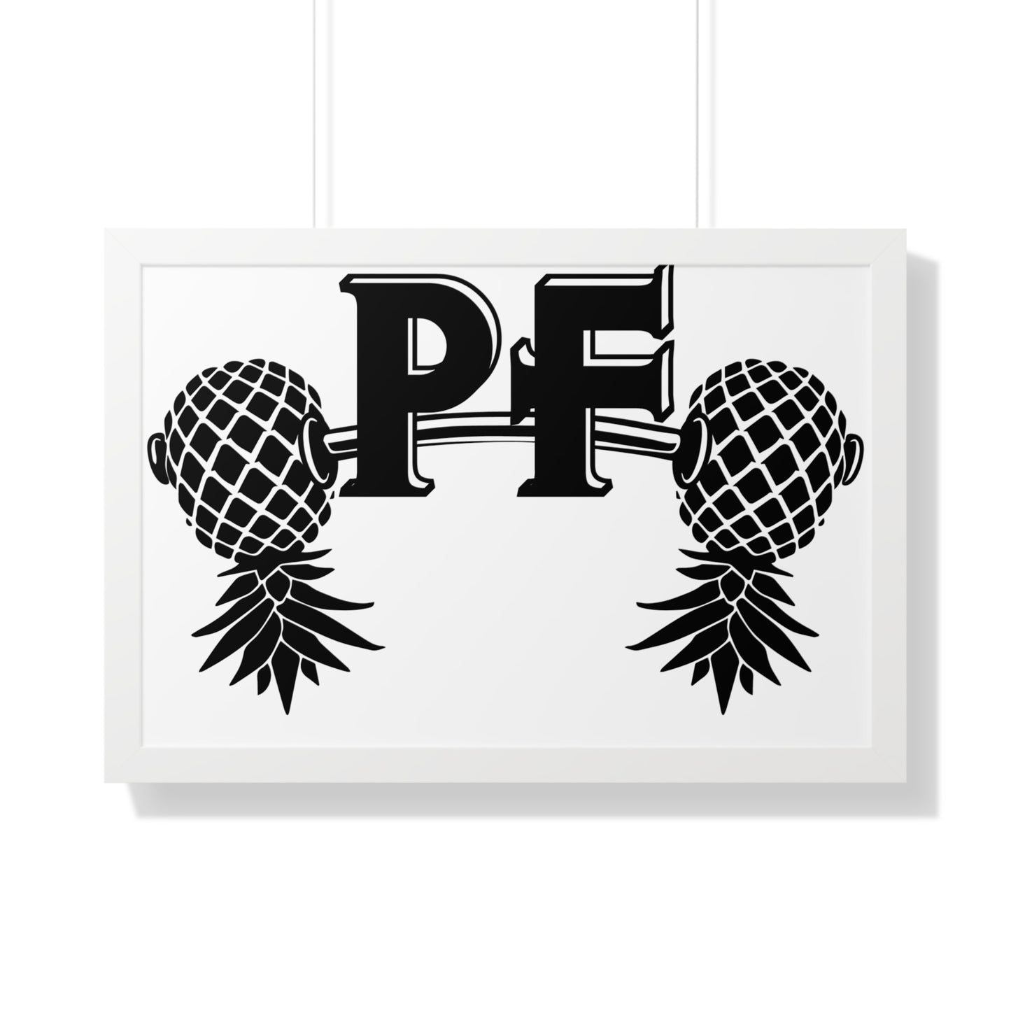 Pineapple Fitness Home Gym Framed Horizontal Poster