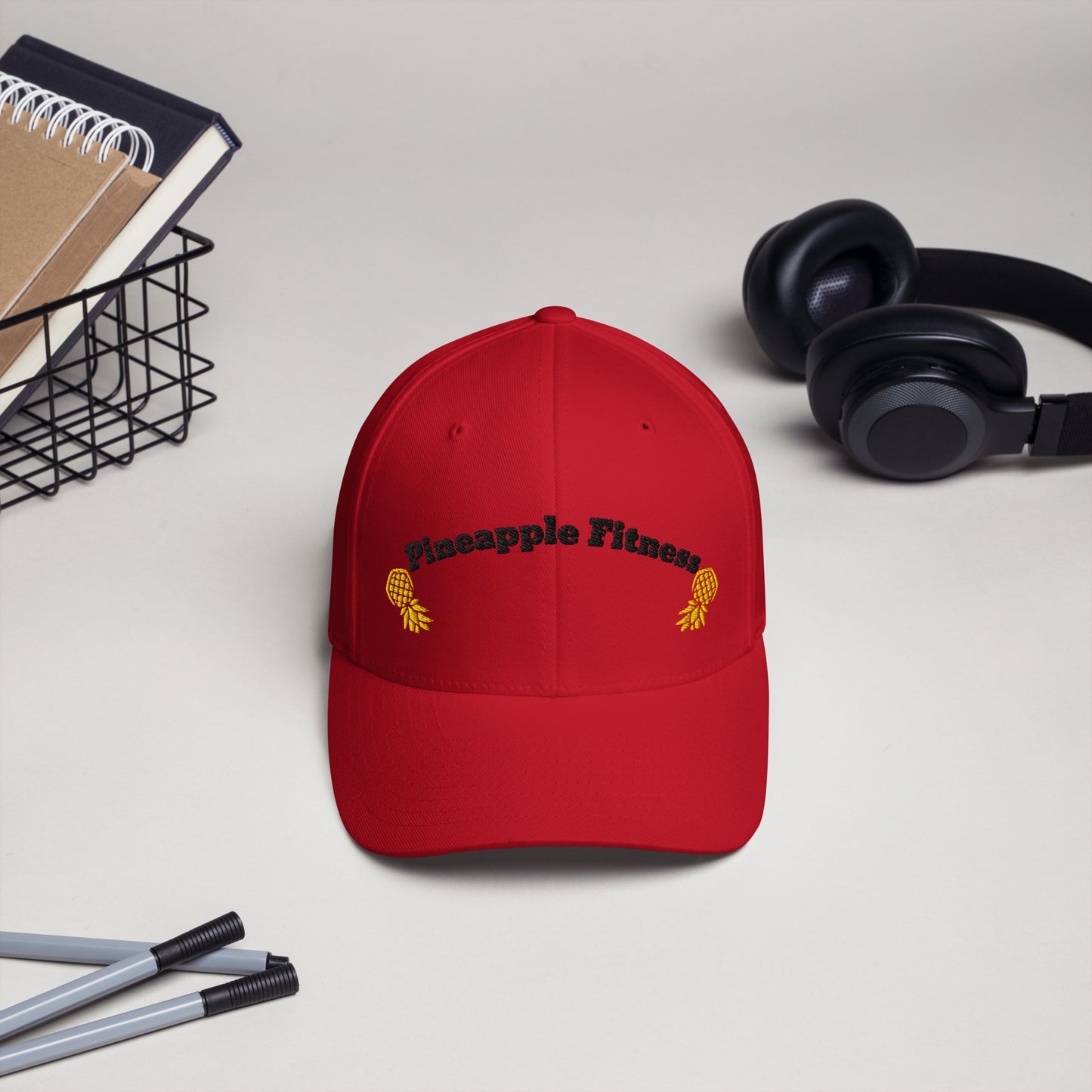 Pineapple Fitness Flex Fit Hat – Black Embroidered | Swinger Lifestyle Headwear by DK Apparel – DK Apparel lifestyle clothing