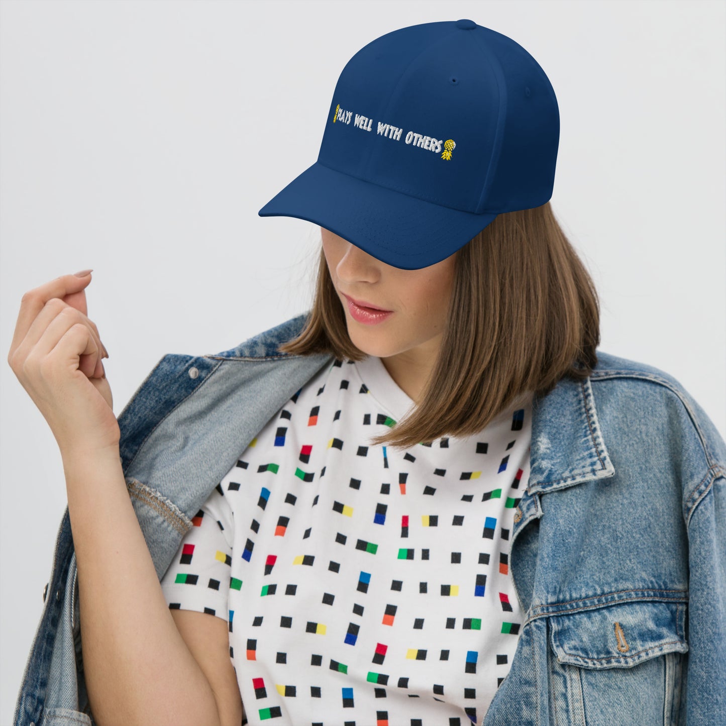 Plays Well With Others Flex Fit Hat – Embroidered | Swinger Lifestyle Headwear by DK Apparel – DK Apparel lifestyle clothing