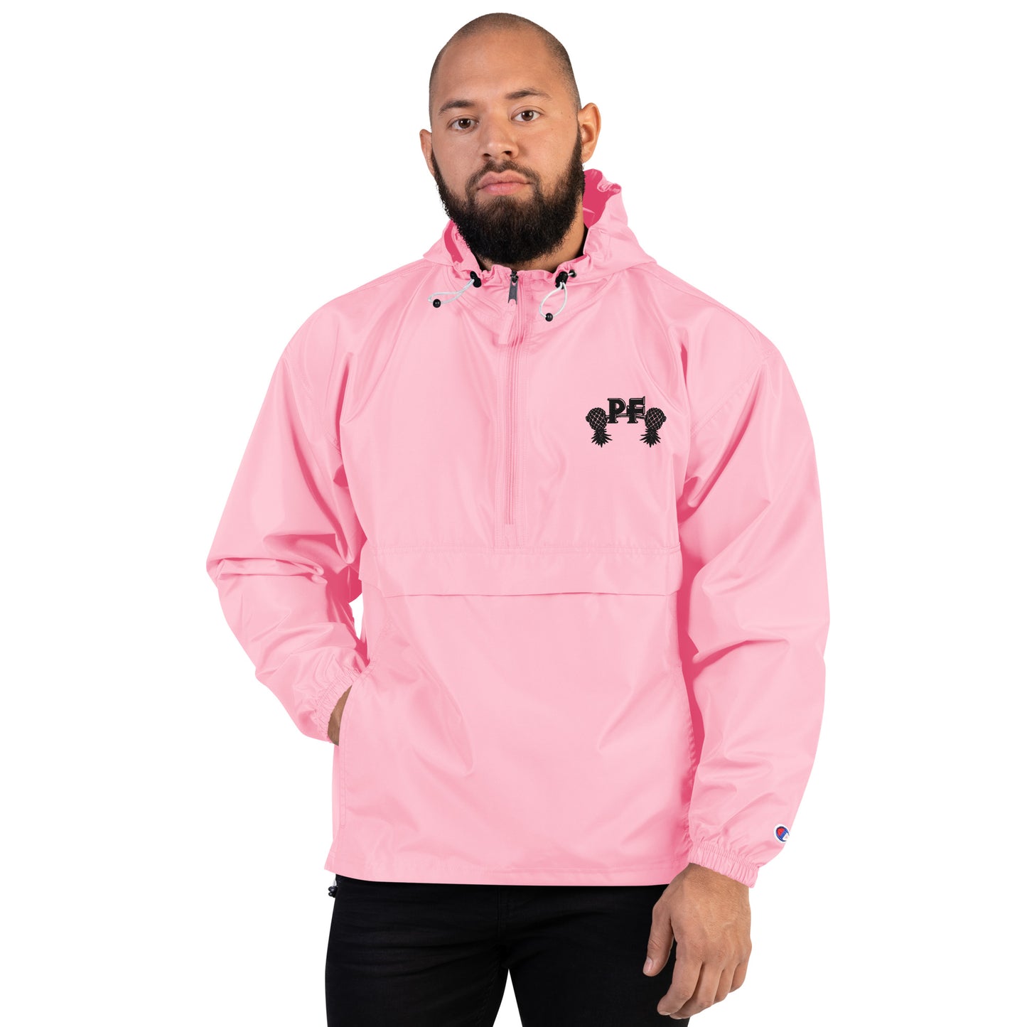 Pineapple Fitness Embroidered Champion Packable Jacket | Lifestyle Gym & Travel Apparel – DK Apparel – DK Apparel lifestyle clothing