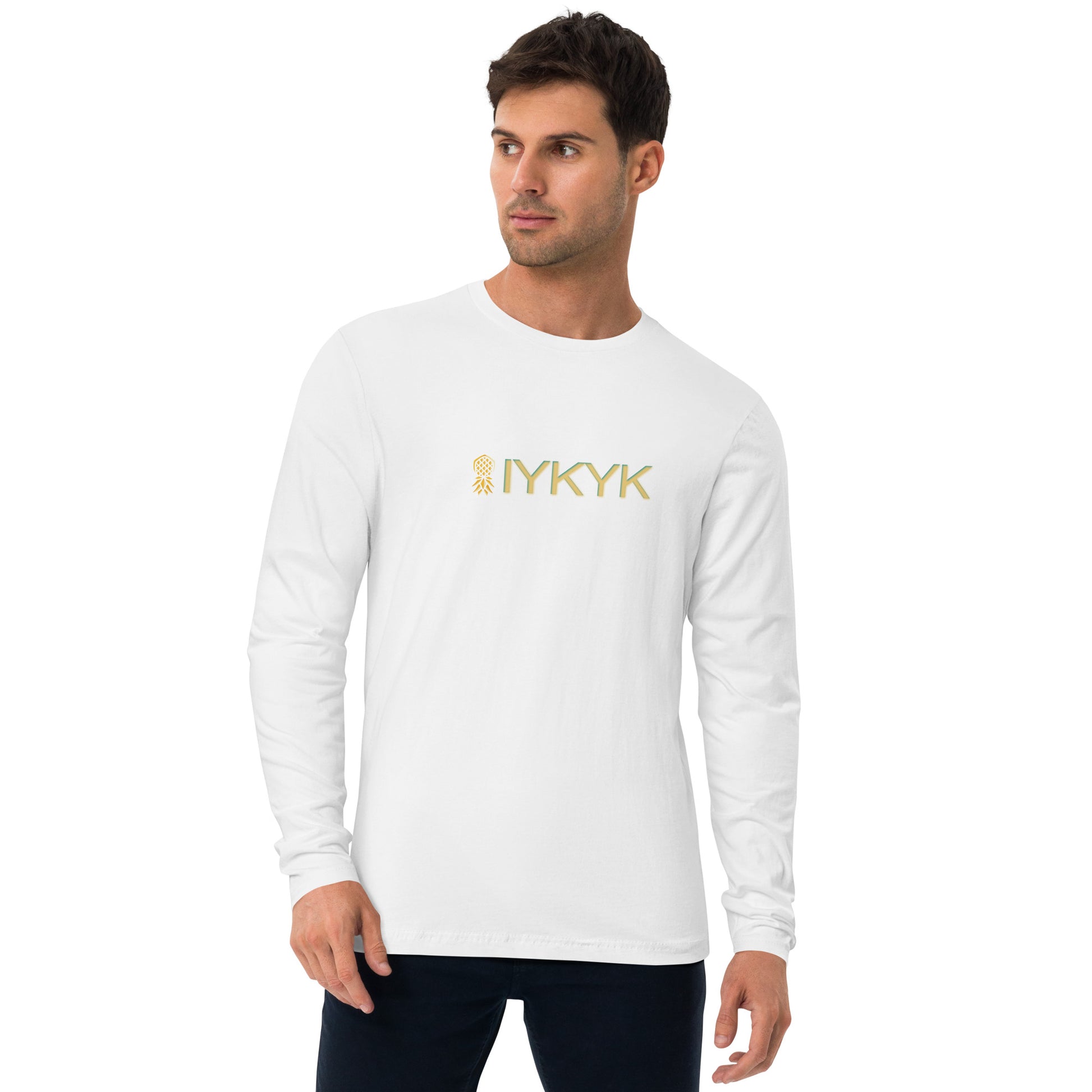 IYKYK Long Sleeve Fitted Crew | Swinger & ENM Lifestyle Apparel – DK Apparel – DK Apparel lifestyle clothing