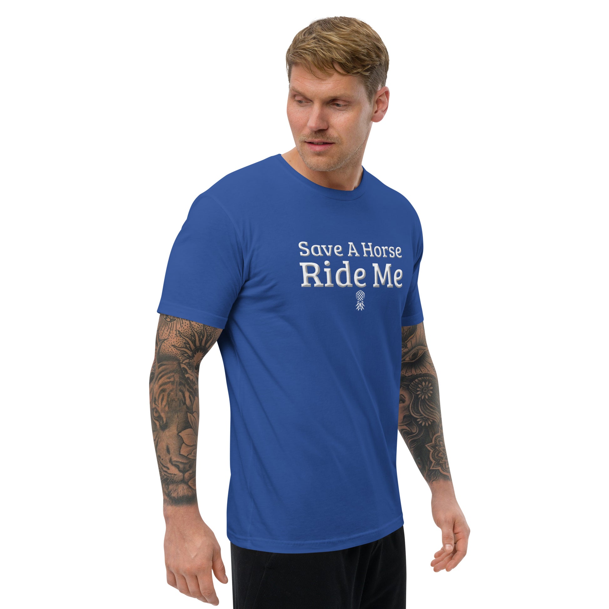 Save A Horse, Ride Me Short Sleeve Fitted T-Shirt | Swinger & ENM Lifestyle Apparel – DK Apparel – DK Apparel lifestyle clothing