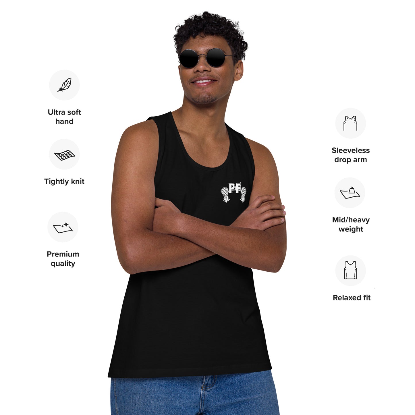 Pineapple Fitness Men’s Premium Tank Top | Lifestyle Gym & ENM Apparel – DK Apparel – DK Apparel lifestyle clothing