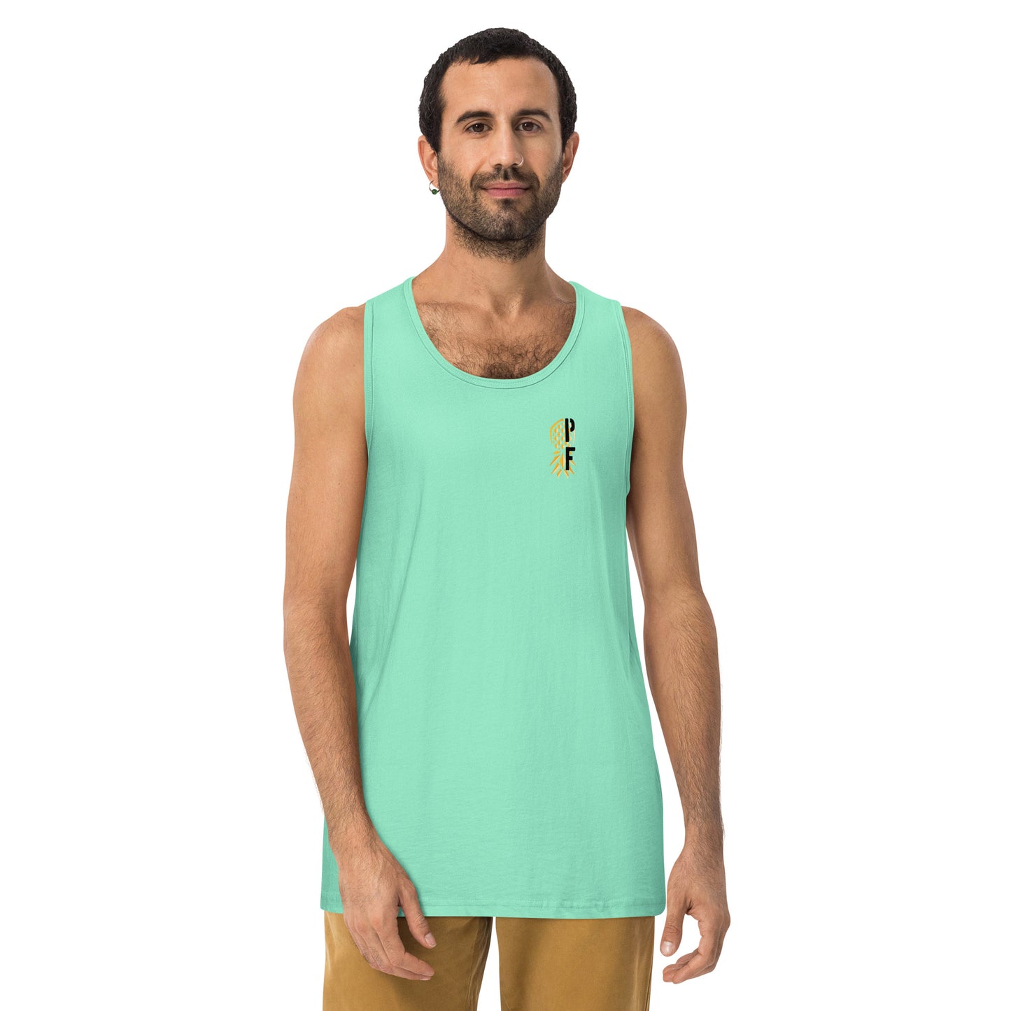 PF Alt Logo Men’s Premium Tank Top – Pineapple Fitness Lifestyle & ENM Apparel | DK Apparel – DK Apparel lifestyle clothing