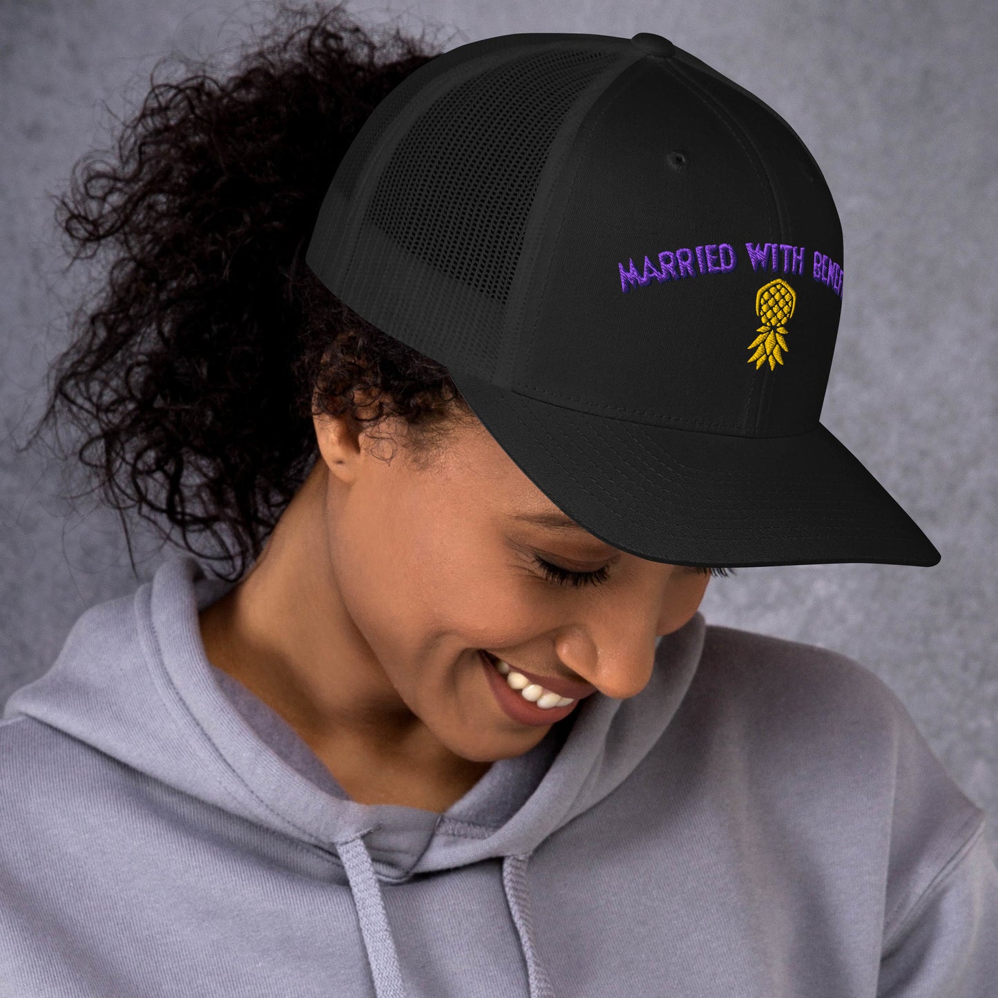 Married With Benefits Adjustable Hat – Embroidered | Swinger Lifestyle Headwear by DK Apparel – DK Apparel lifestyle clothing