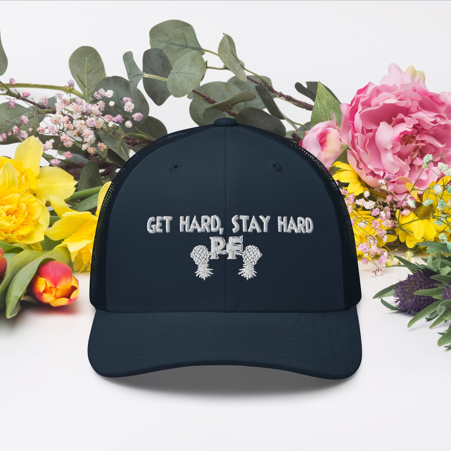 Get Hard, Stay Hard PF Snapback Hat – Embroidered | Pineapple Fitness Lifestyle Headwear by DK Apparel – DK Apparel lifestyle clothing