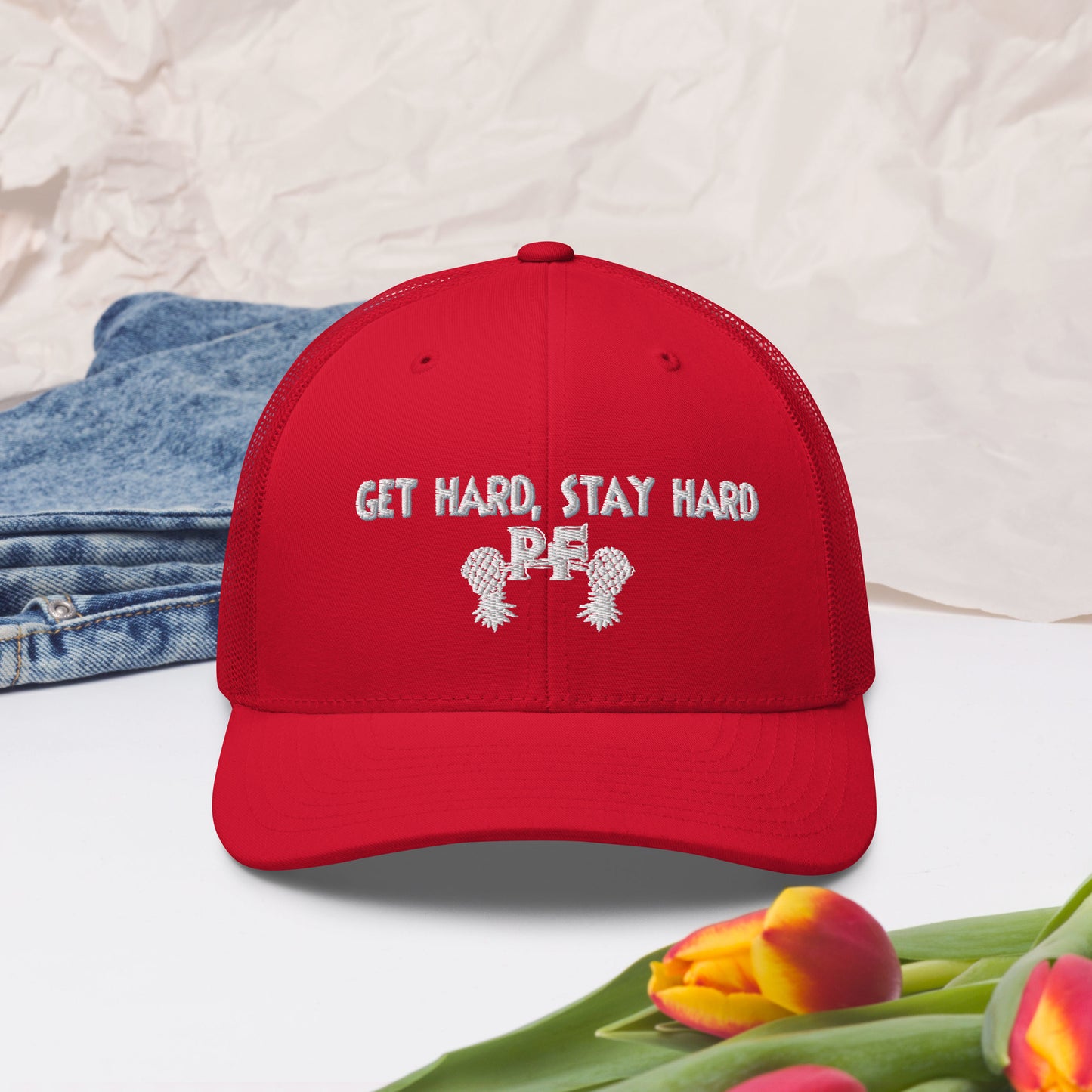 Get Hard, Stay Hard PF Snapback Hat – Embroidered | Pineapple Fitness Lifestyle Headwear by DK Apparel – DK Apparel lifestyle clothing