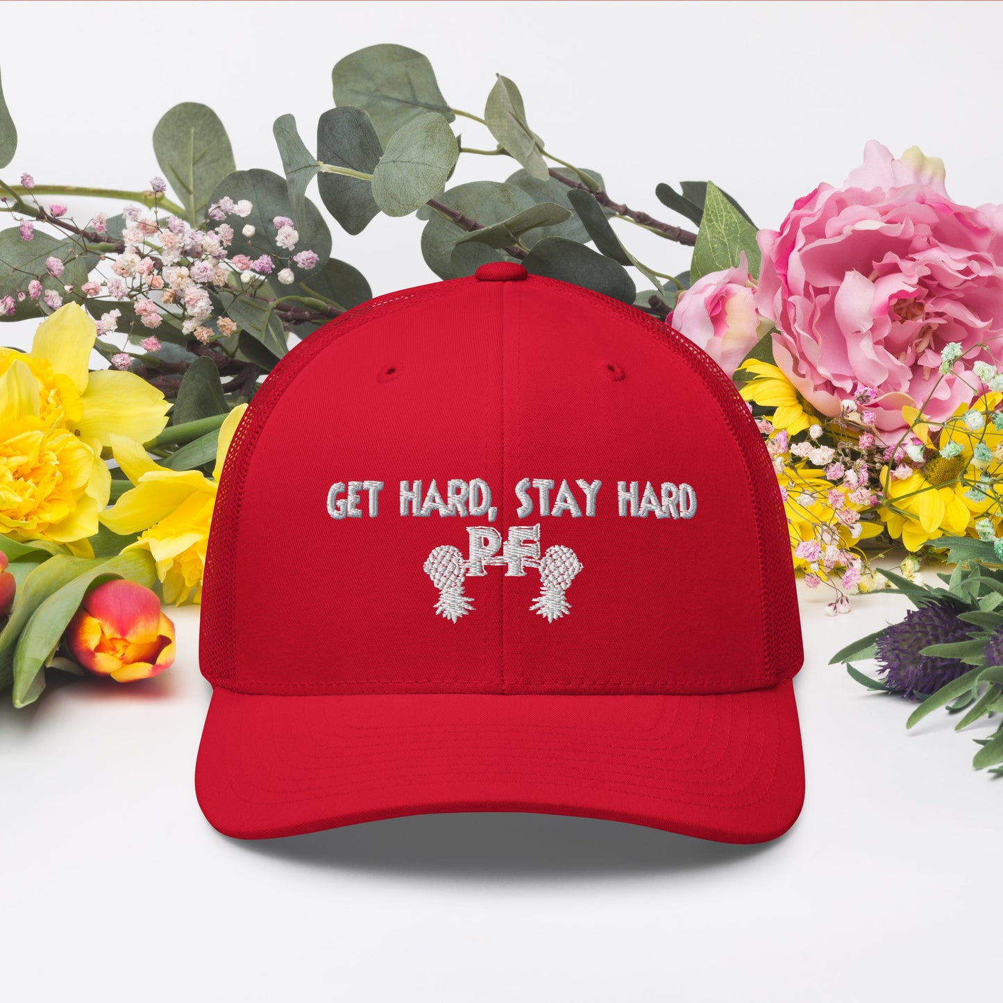 Get Hard, Stay Hard PF Snapback Hat – Embroidered | Pineapple Fitness Lifestyle Headwear by DK Apparel – DK Apparel lifestyle clothing