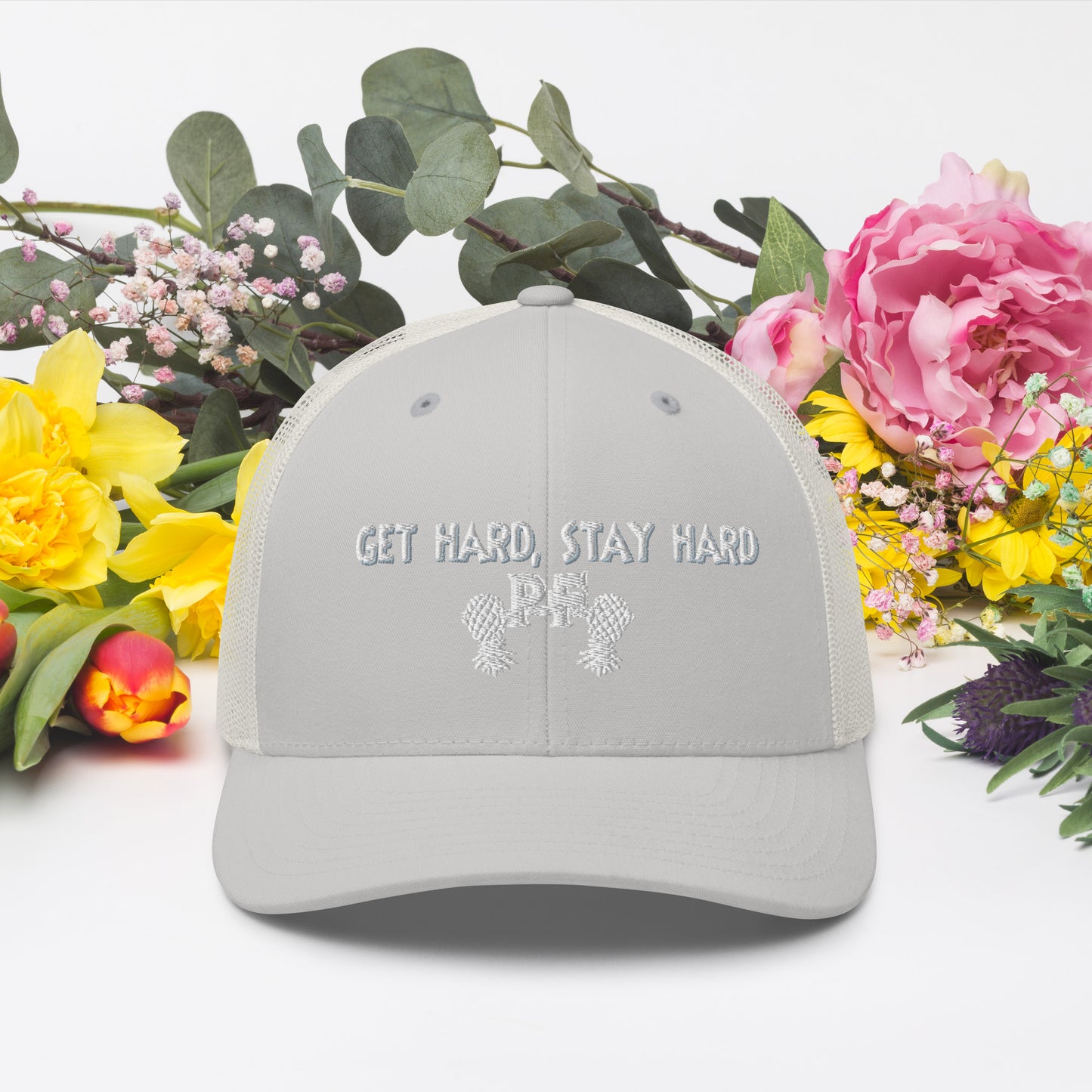 Get Hard, Stay Hard PF Snapback Hat – Embroidered | Pineapple Fitness Lifestyle Headwear by DK Apparel – DK Apparel lifestyle clothing