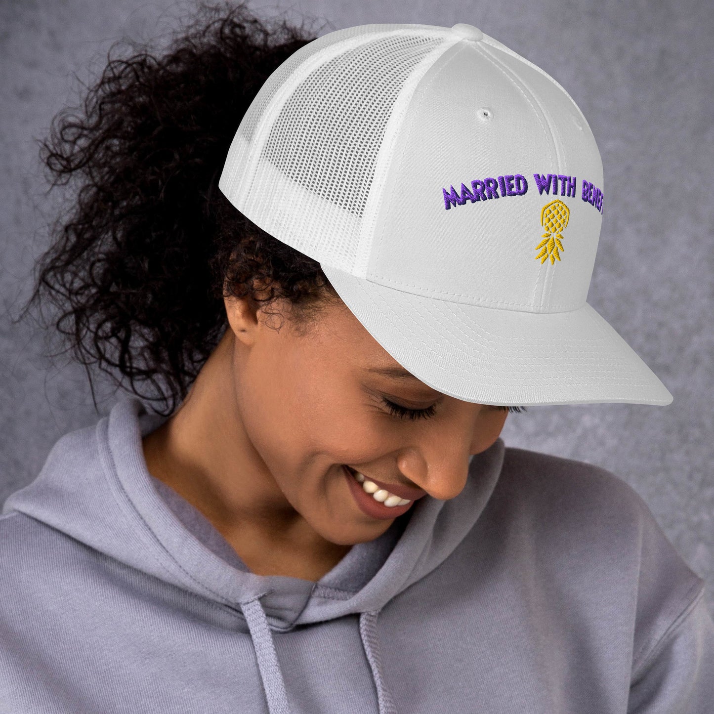 Married With Benefits Adjustable Hat – Embroidered | Swinger Lifestyle Headwear by DK Apparel – DK Apparel lifestyle clothing
