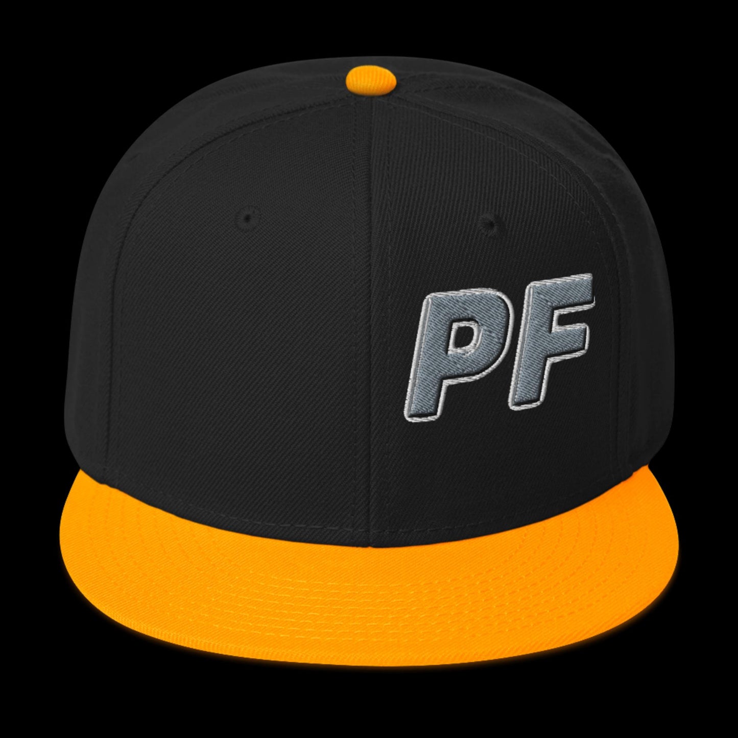 PF Flat Brim Snapback Hat – Embroidered | Pineapple Fitness Lifestyle Headwear by DK Apparel – DK Apparel lifestyle clothing