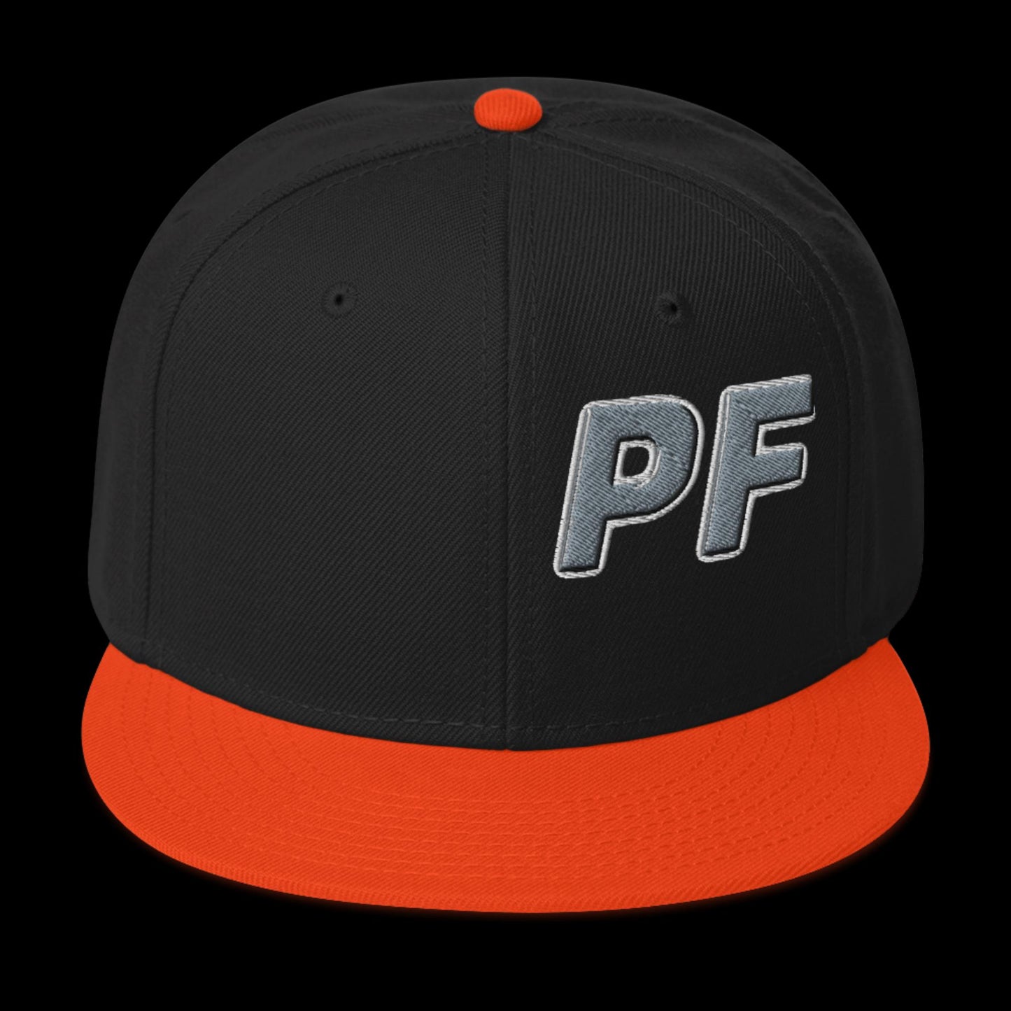 PF Flat Brim Snapback Hat – Embroidered | Pineapple Fitness Lifestyle Headwear by DK Apparel – DK Apparel lifestyle clothing