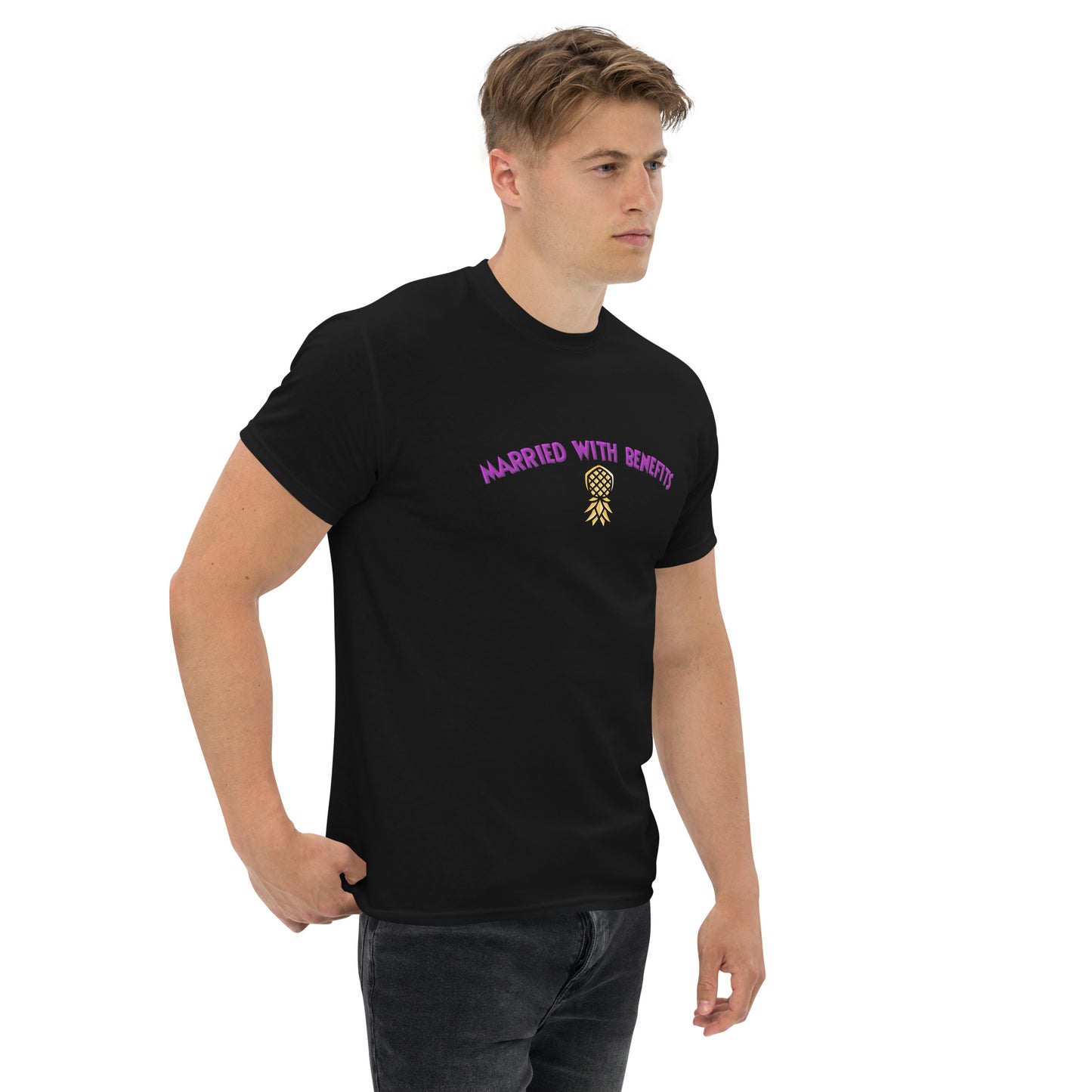 Married With Benefits Classic T-Shirt | Swinger & ENM Lifestyle Clothing – DK Apparel – DK Apparel lifestyle clothing