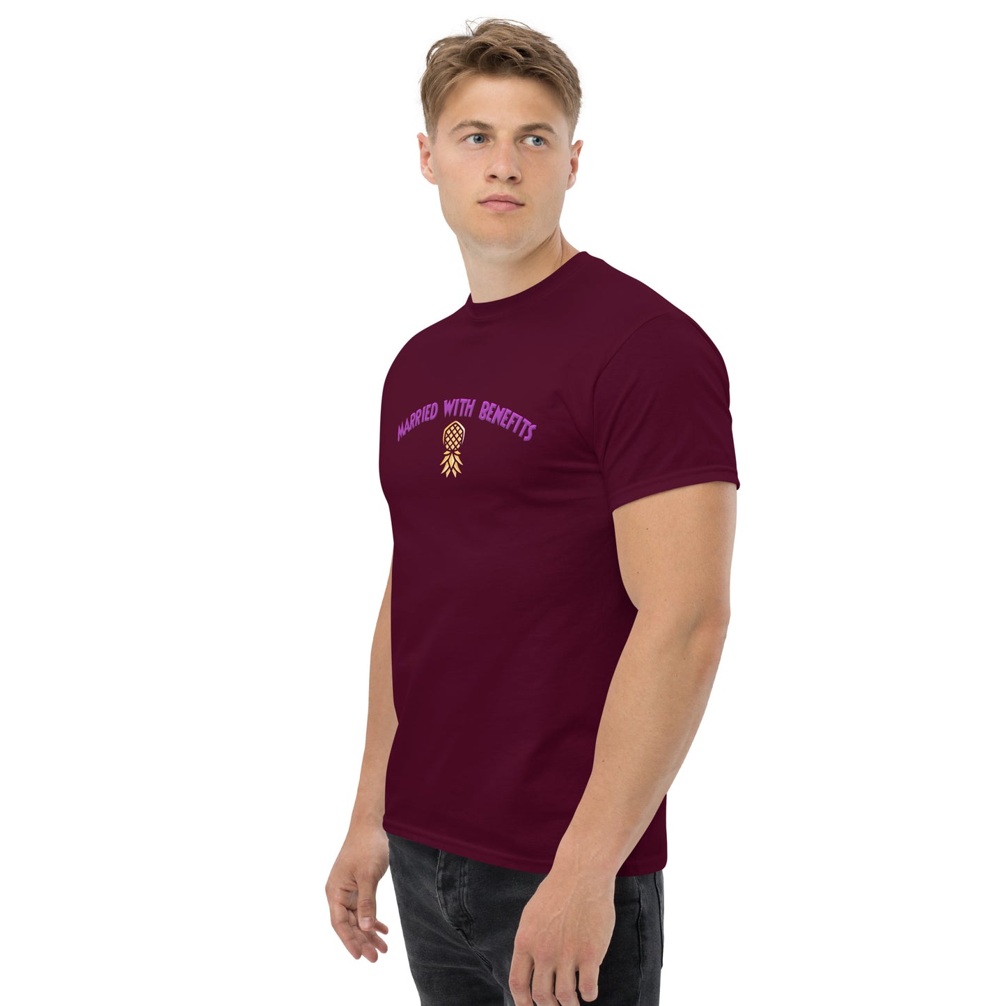 Married With Benefits Classic T-Shirt | Swinger & ENM Lifestyle Clothing – DK Apparel – DK Apparel lifestyle clothing