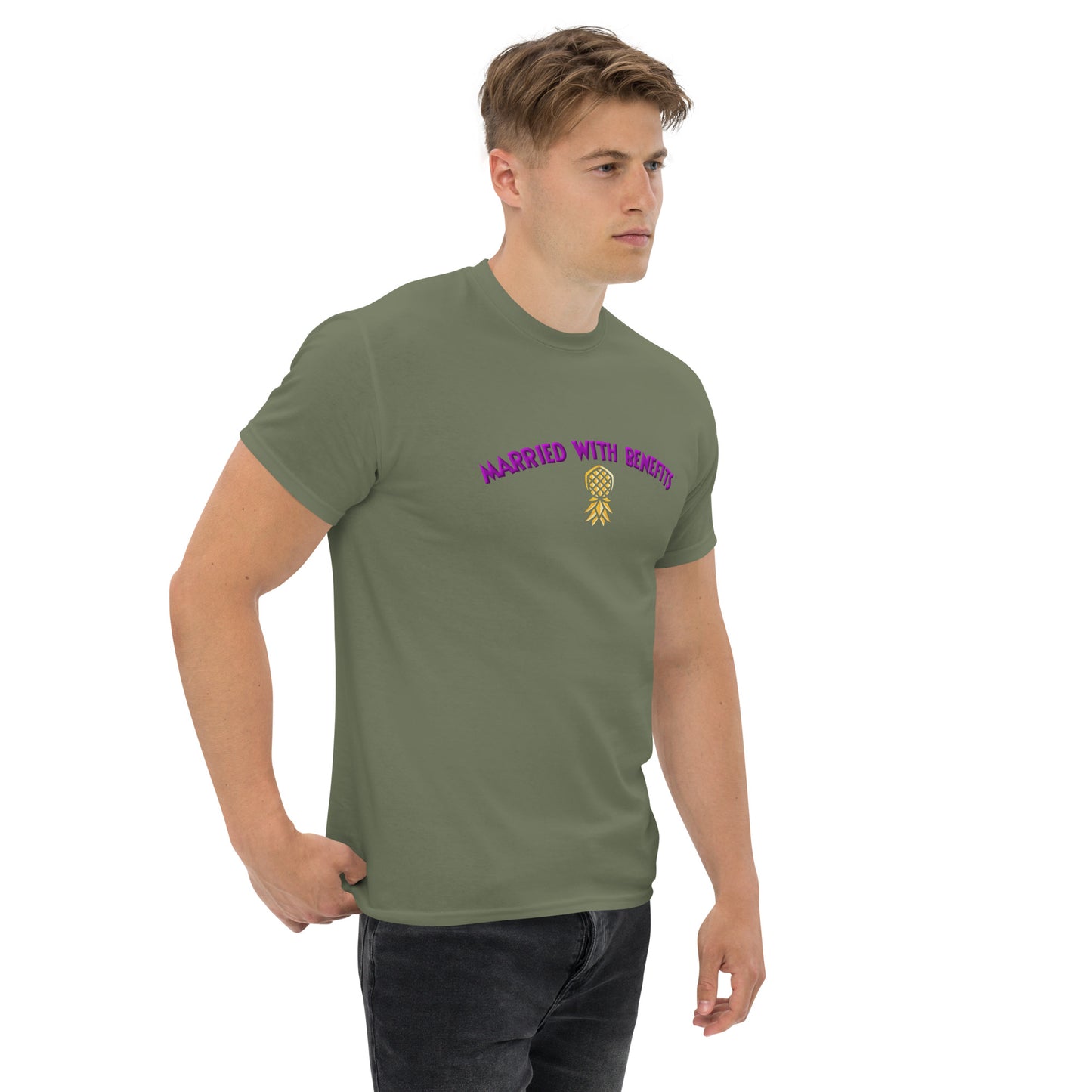 Married With Benefits Classic T-Shirt | Swinger & ENM Lifestyle Clothing – DK Apparel – DK Apparel lifestyle clothing