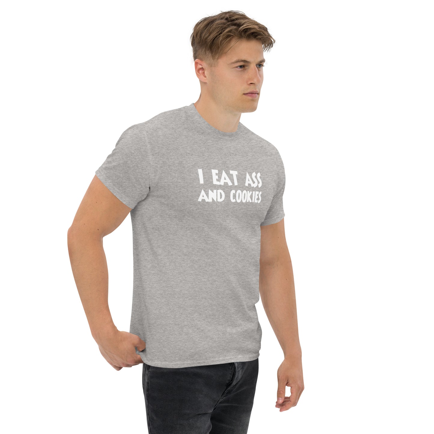 I Eat Ass And Cookies Classic T-Shirt | Funny Swinger & ENM Lifestyle Apparel – DK Apparel – DK Apparel lifestyle clothing