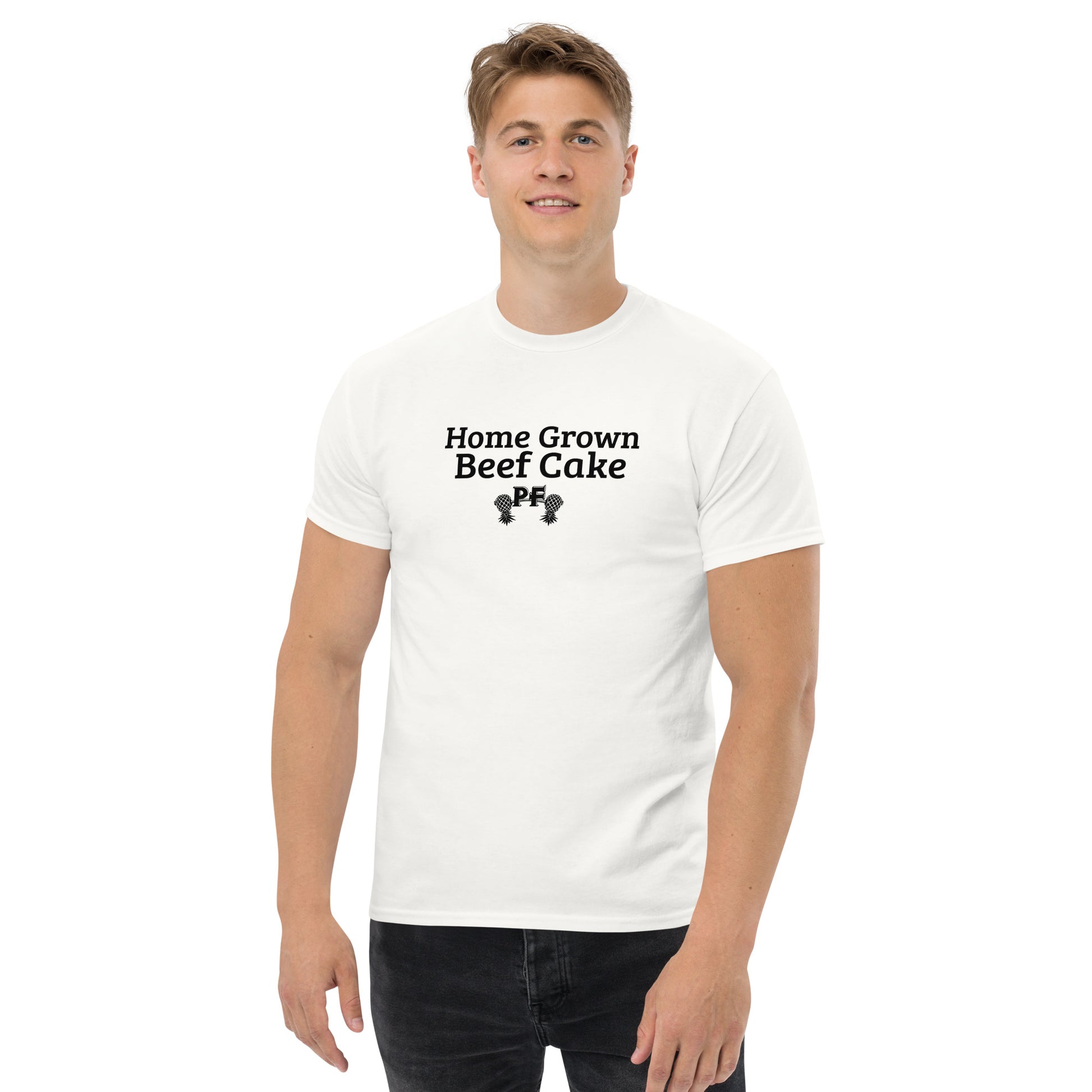 Home Grown Beef Cake PF Classic T-Shirt | Pineapple Fitness Lifestyle Apparel – DK Apparel – DK Apparel lifestyle clothing