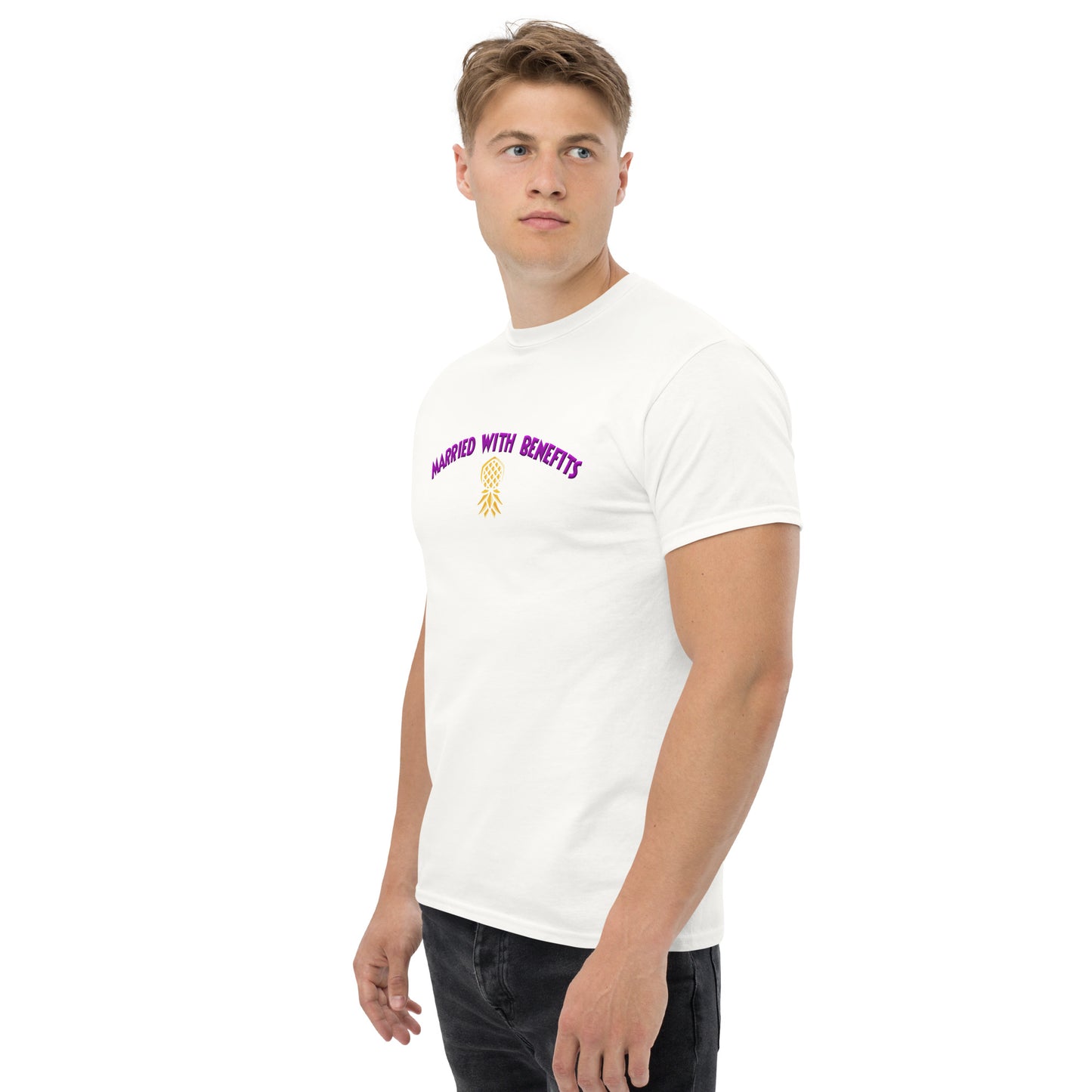 Married With Benefits Classic T-Shirt | Swinger & ENM Lifestyle Clothing – DK Apparel – DK Apparel lifestyle clothing
