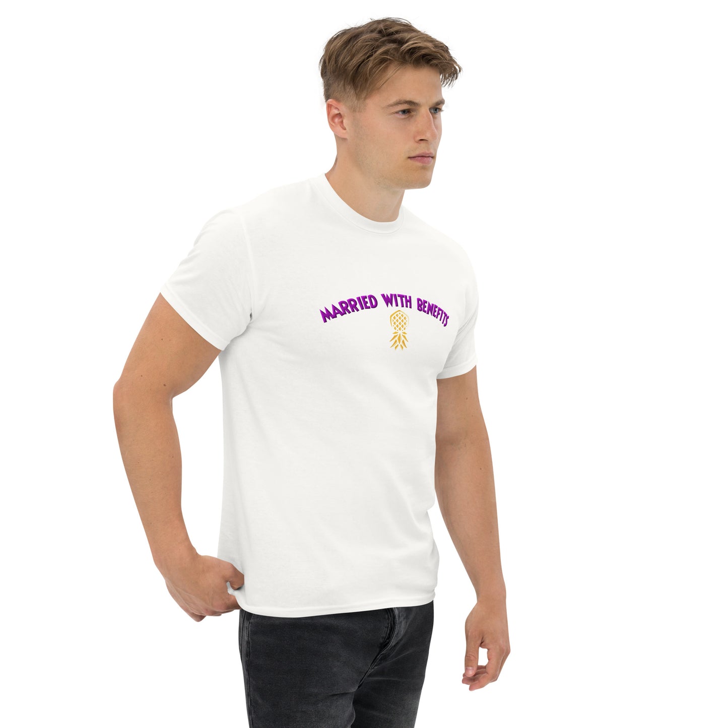 Married With Benefits Classic T-Shirt | Swinger & ENM Lifestyle Clothing – DK Apparel – DK Apparel lifestyle clothing