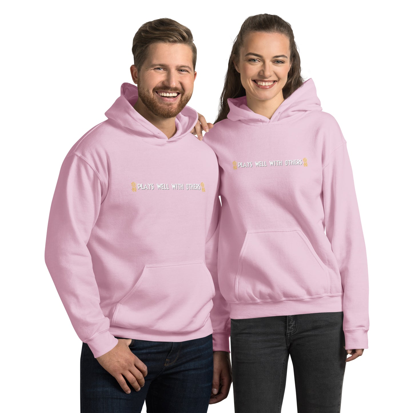 Plays Well With Others Unisex Hoodie | Swinger, ENM & Lifestyle Apparel – DK Apparel – DK Apparel lifestyle clothing