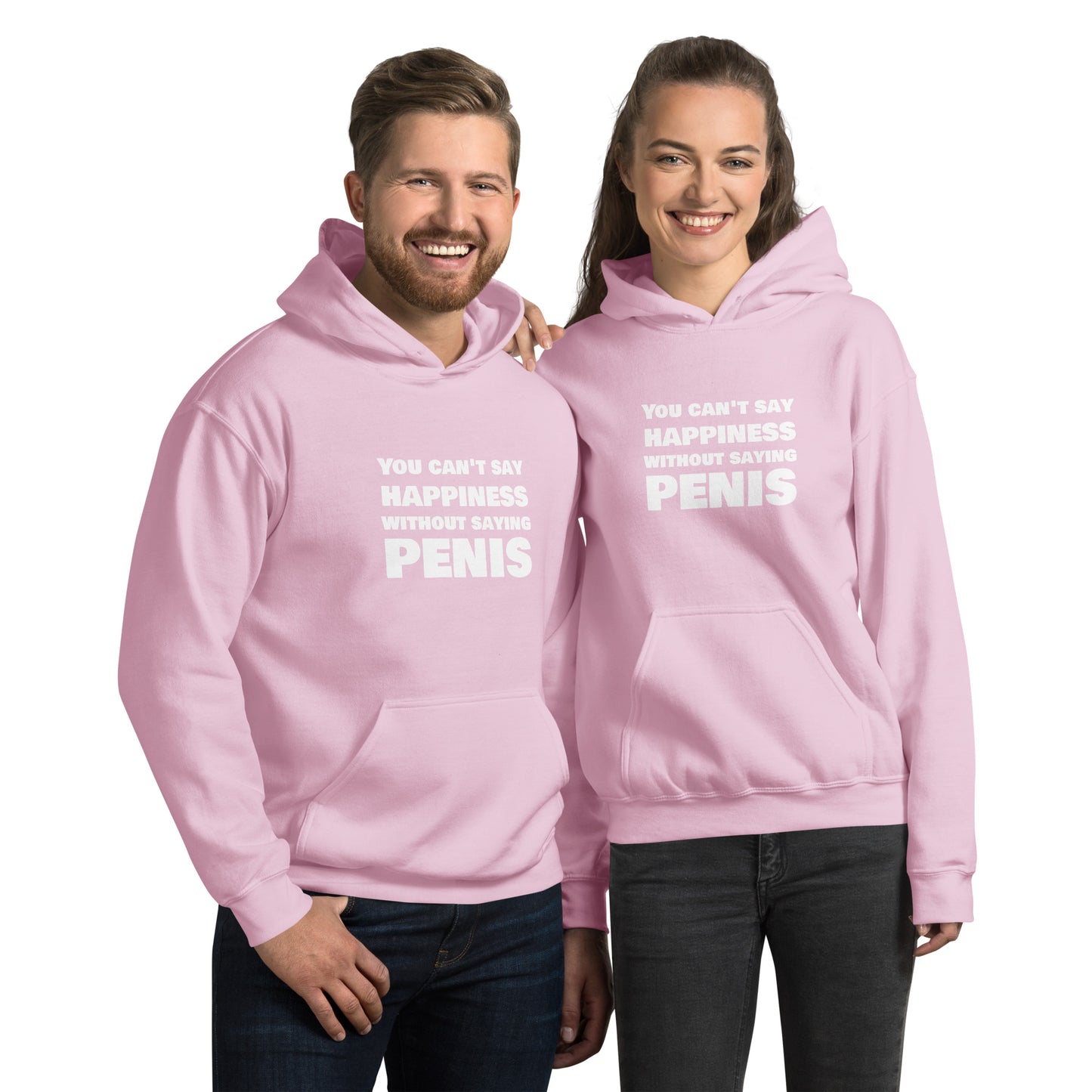You Can’t Say Happiness Without Saying Penis Unisex Hoodie | Swinger & ENM Lifestyle Apparel – DK Apparel – DK Apparel lifestyle clothing
