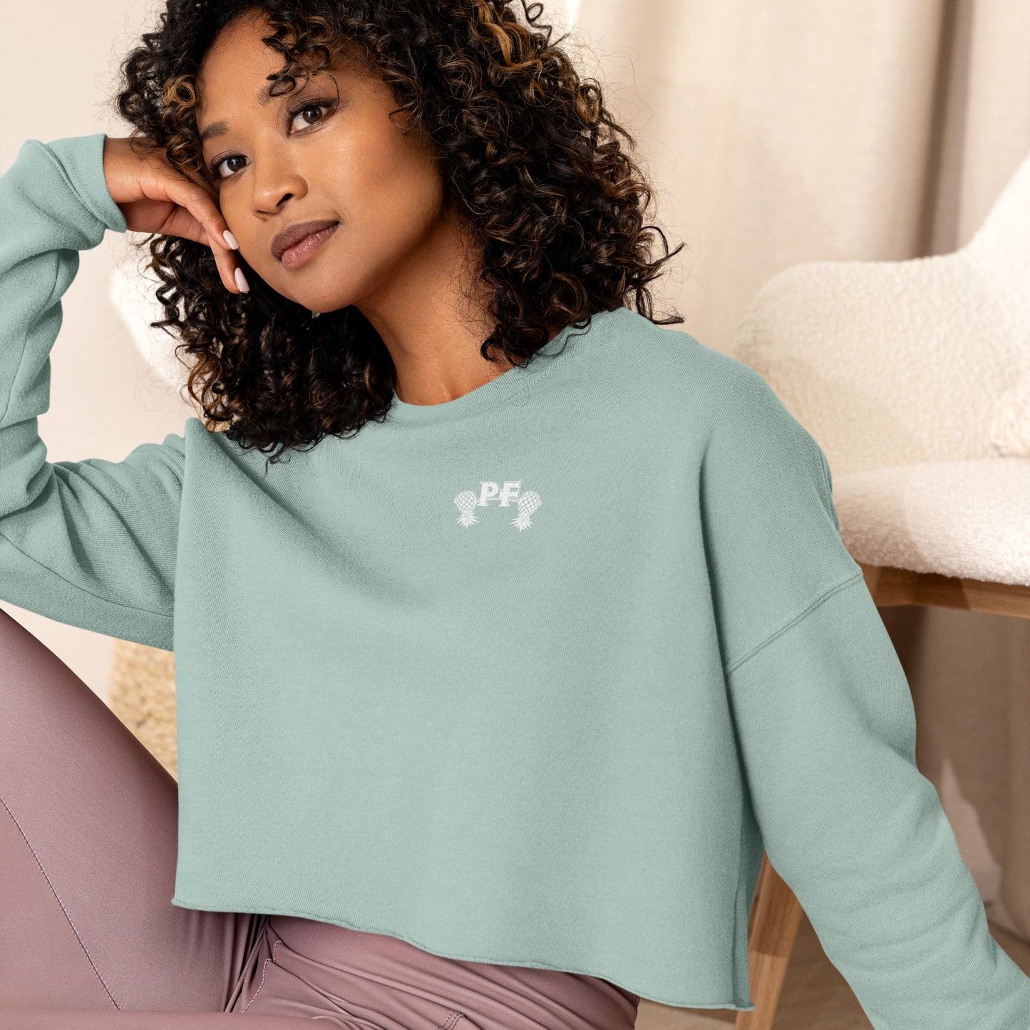 Pineapple Fitness Crop Sweatshirt White Logo | Lifestyle Gym & ENM Apparel – DK Apparel – DK Apparel lifestyle clothing