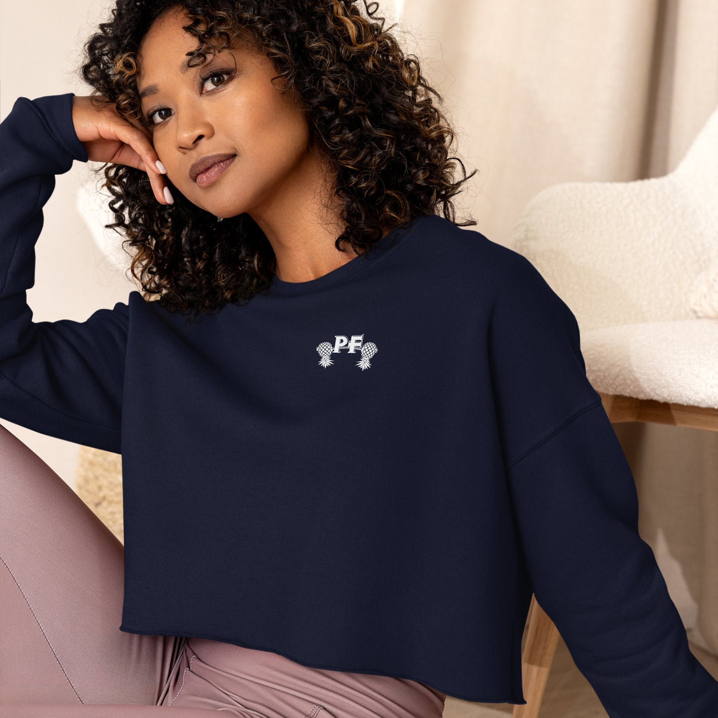 Pineapple Fitness Crop Sweatshirt White Logo | Lifestyle Gym & ENM Apparel – DK Apparel – DK Apparel lifestyle clothing