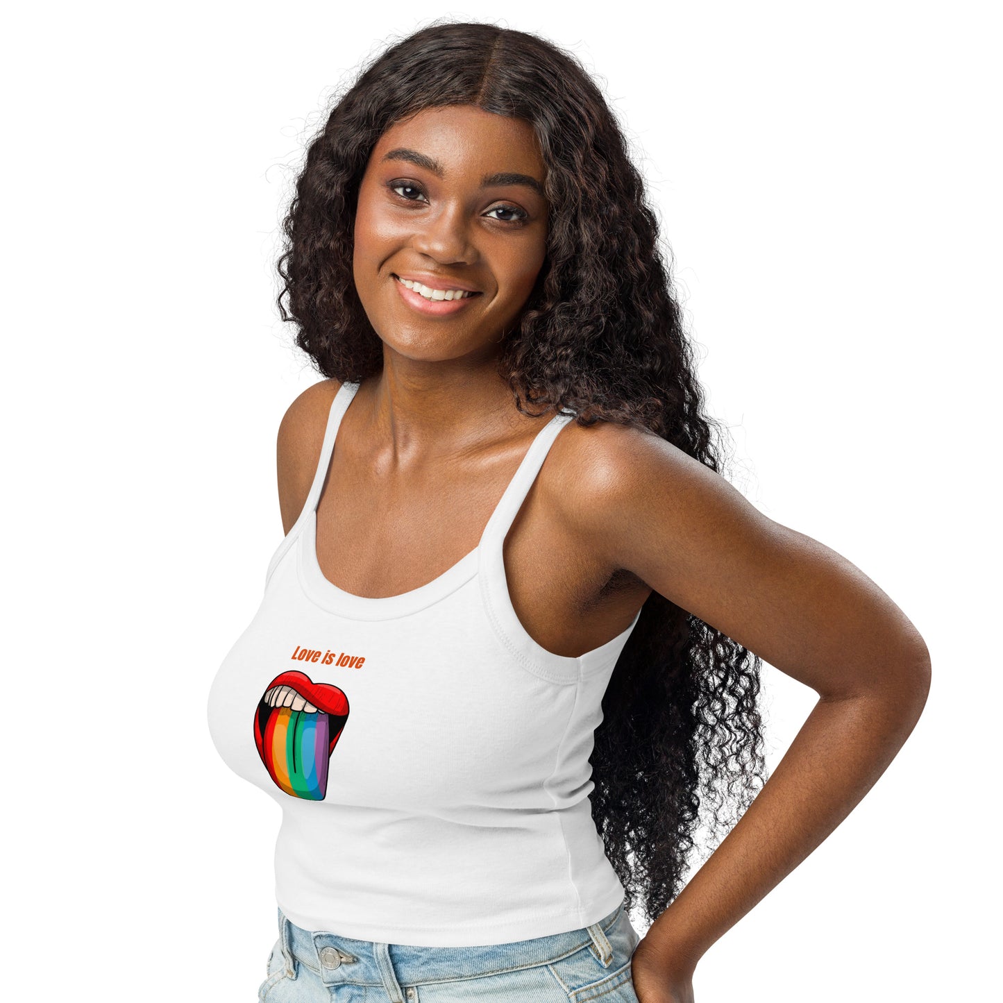 Love Is Love Open Mouth Women’s Micro-Rib Tank Top – DK Apparel lifestyle clothing