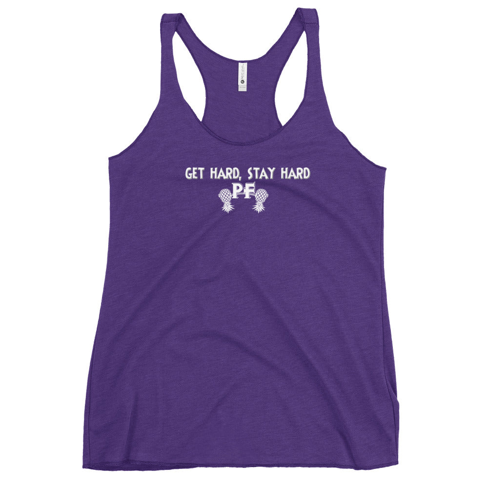 Get Hard, Stay Hard PF Women’s Racerback Tank – Pineapple Fitness Lifestyle & ENM Apparel | DK Apparel – DK Apparel lifestyle clothing