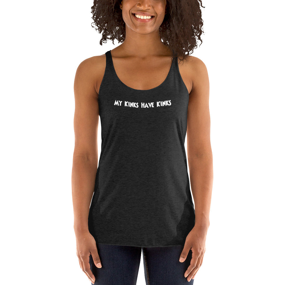 My Kinks Have Kinks Women’s Racerback Tank | Swinger, Kink & ENM Lifestyle Apparel – DK Apparel – DK Apparel lifestyle clothing