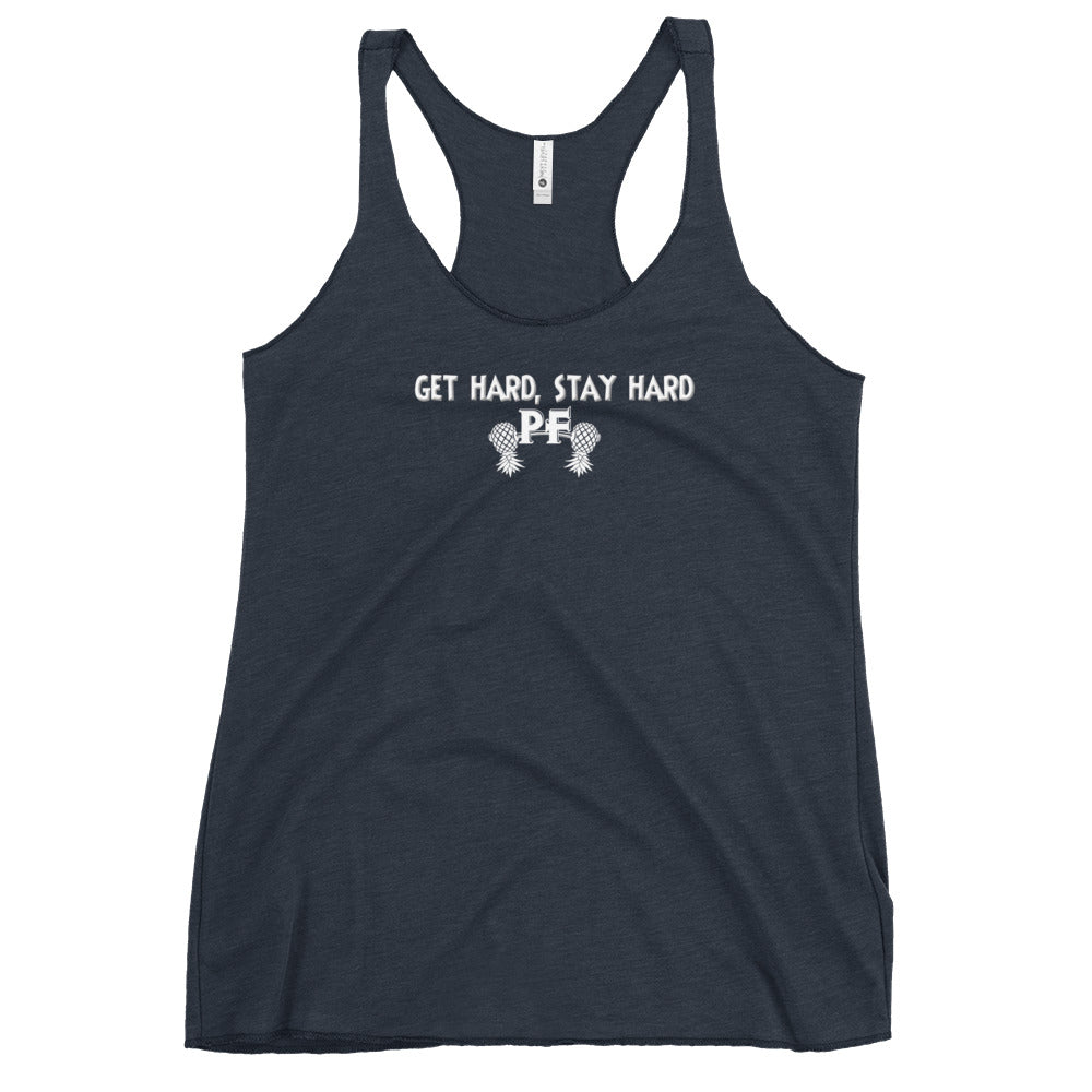 Get Hard, Stay Hard PF Women’s Racerback Tank – Pineapple Fitness Lifestyle & ENM Apparel | DK Apparel – DK Apparel lifestyle clothing