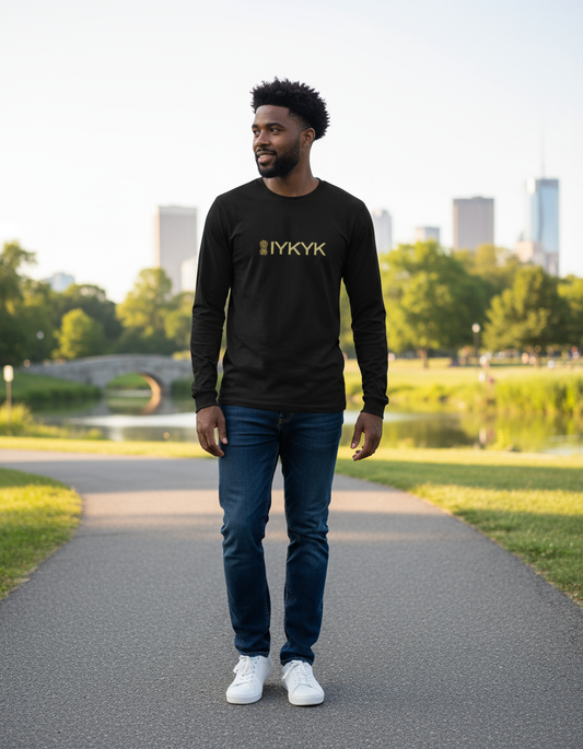 IYKYK Long Sleeve Fitted Crew | Swinger & ENM Lifestyle Apparel – DK Apparel-DK Apparel