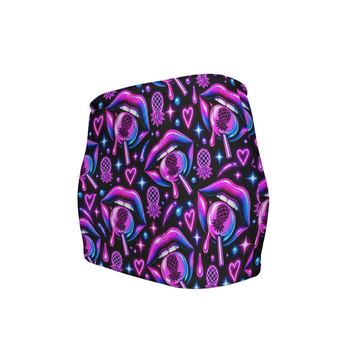 Open Mouth Women's Slinky Micro Mini Skirt