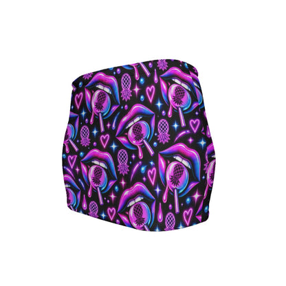 Open Mouth Women's Slinky Micro Mini Skirt