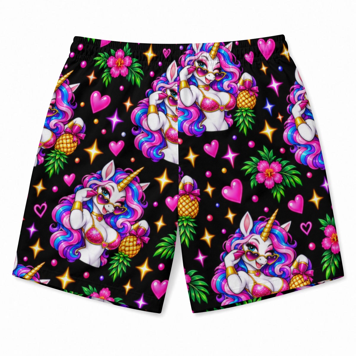 Electric Unicorn Men's Beach Shorts
